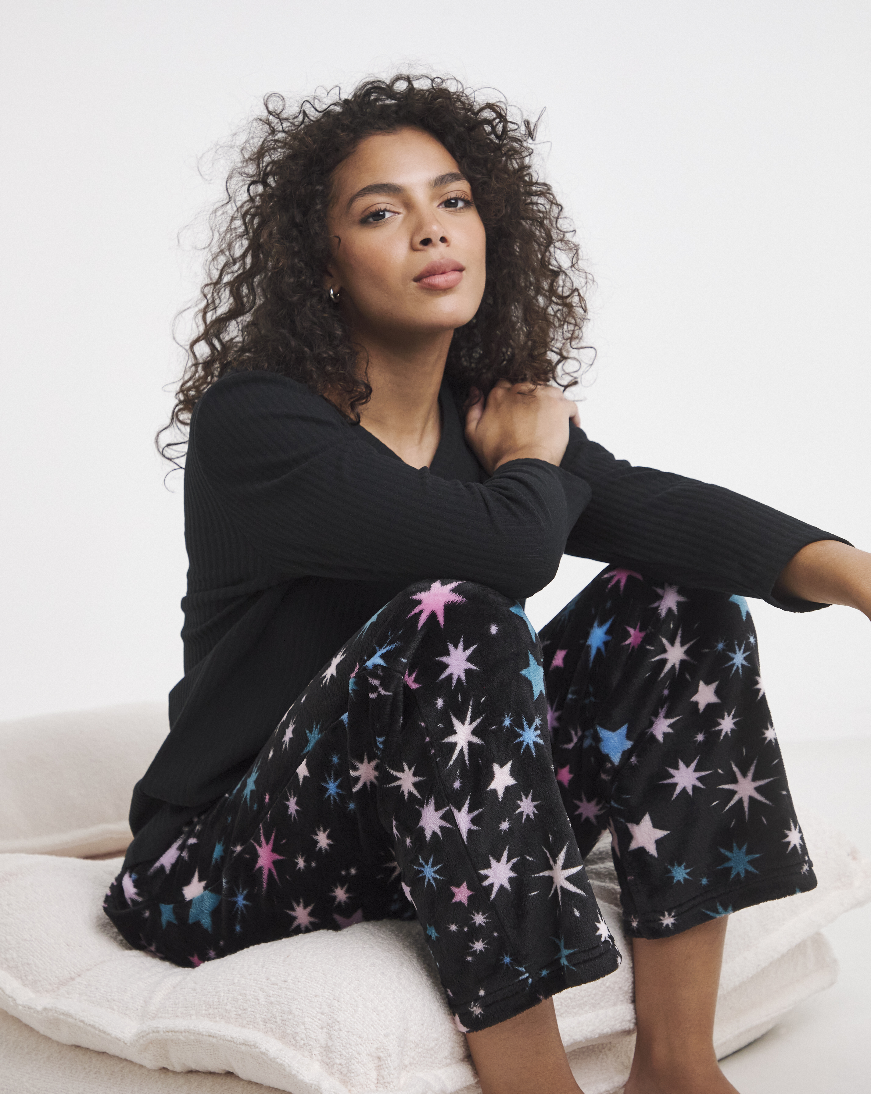 Pretty Secrets Fleece Henley PJ Set