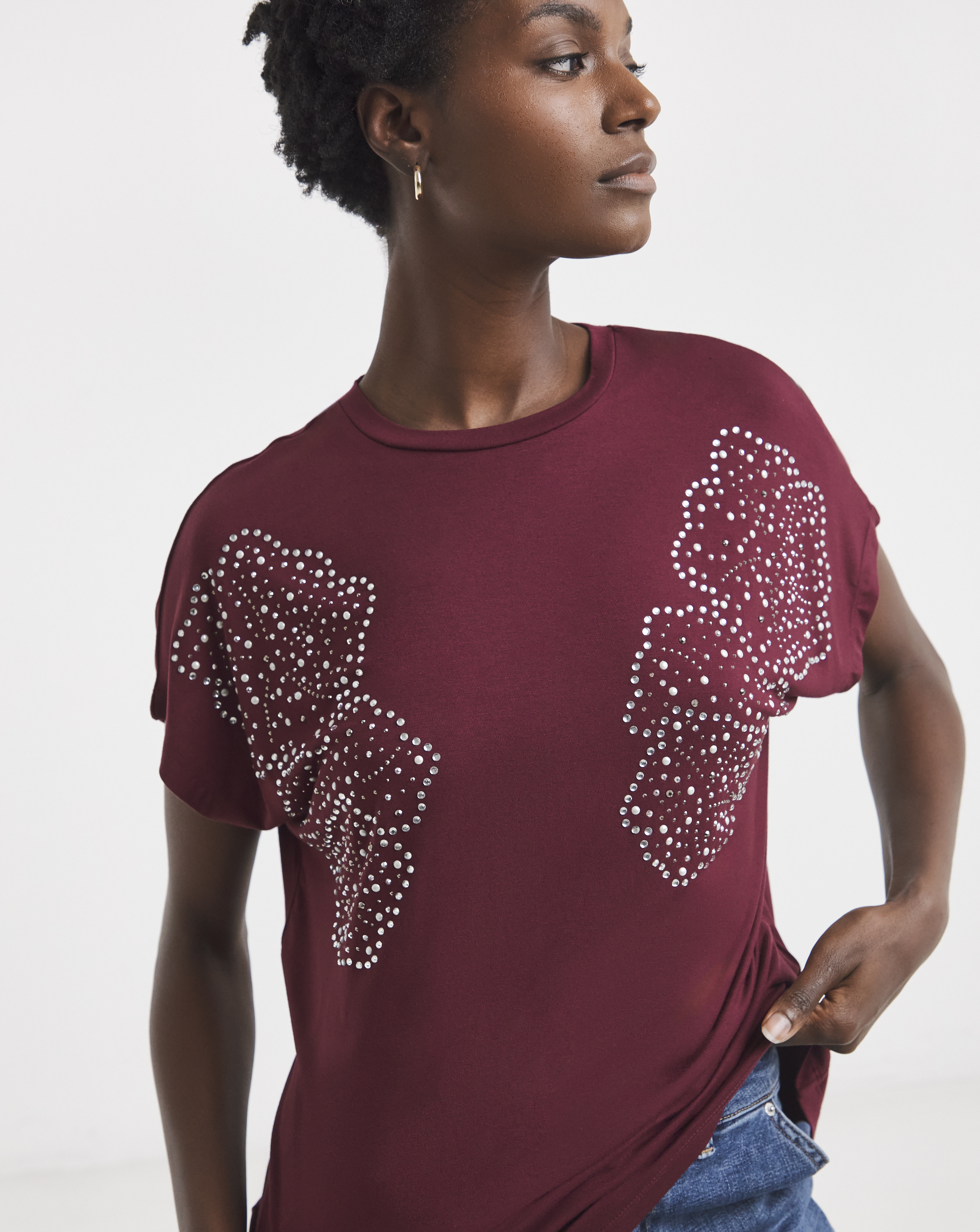 Floral Embellished T-Shirt
