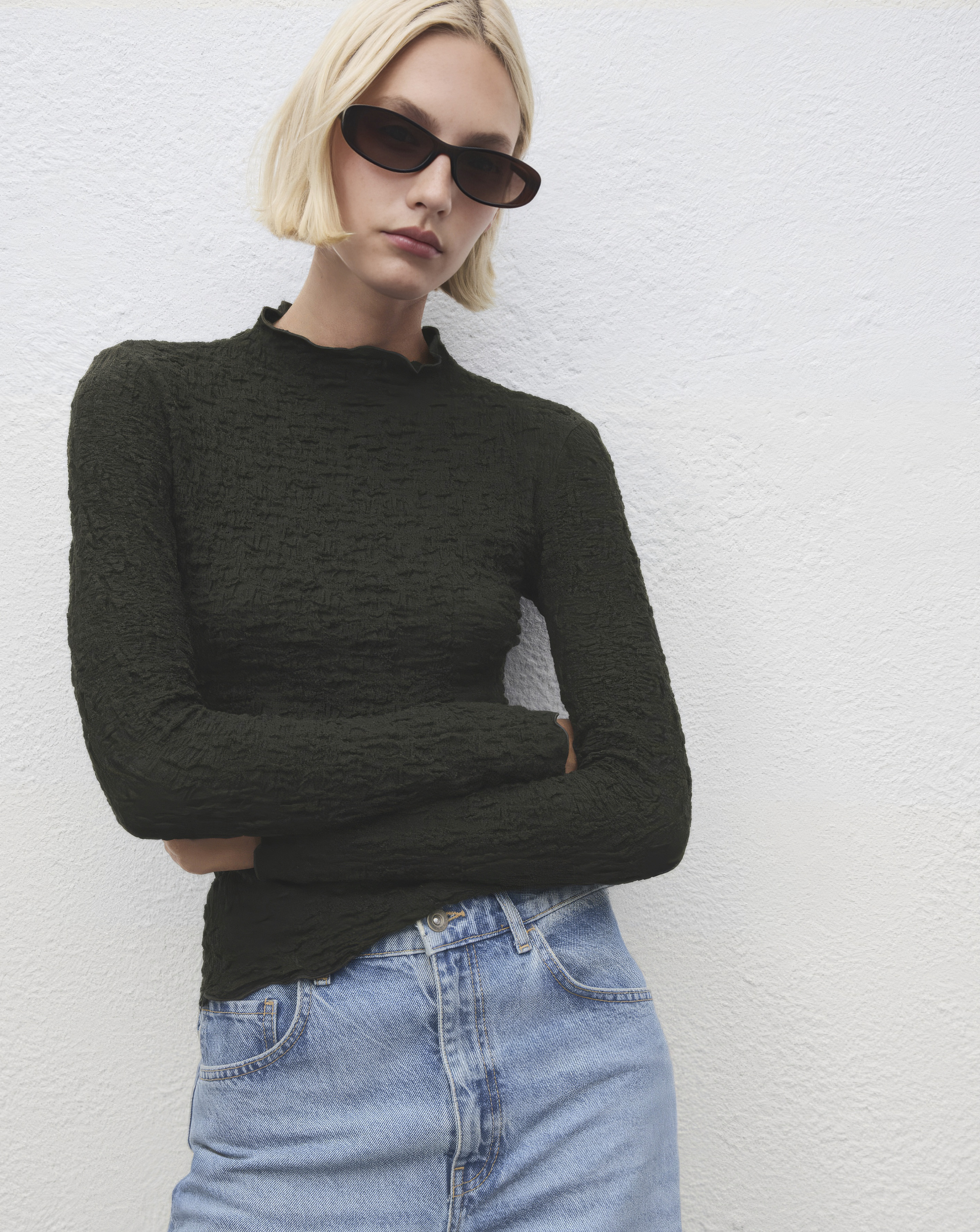 Mango Khaki Top - Extra Large