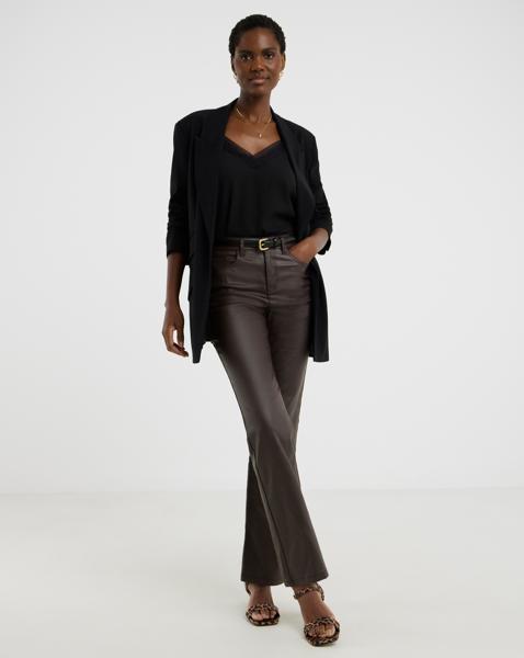 Coated Straight Leg Jean