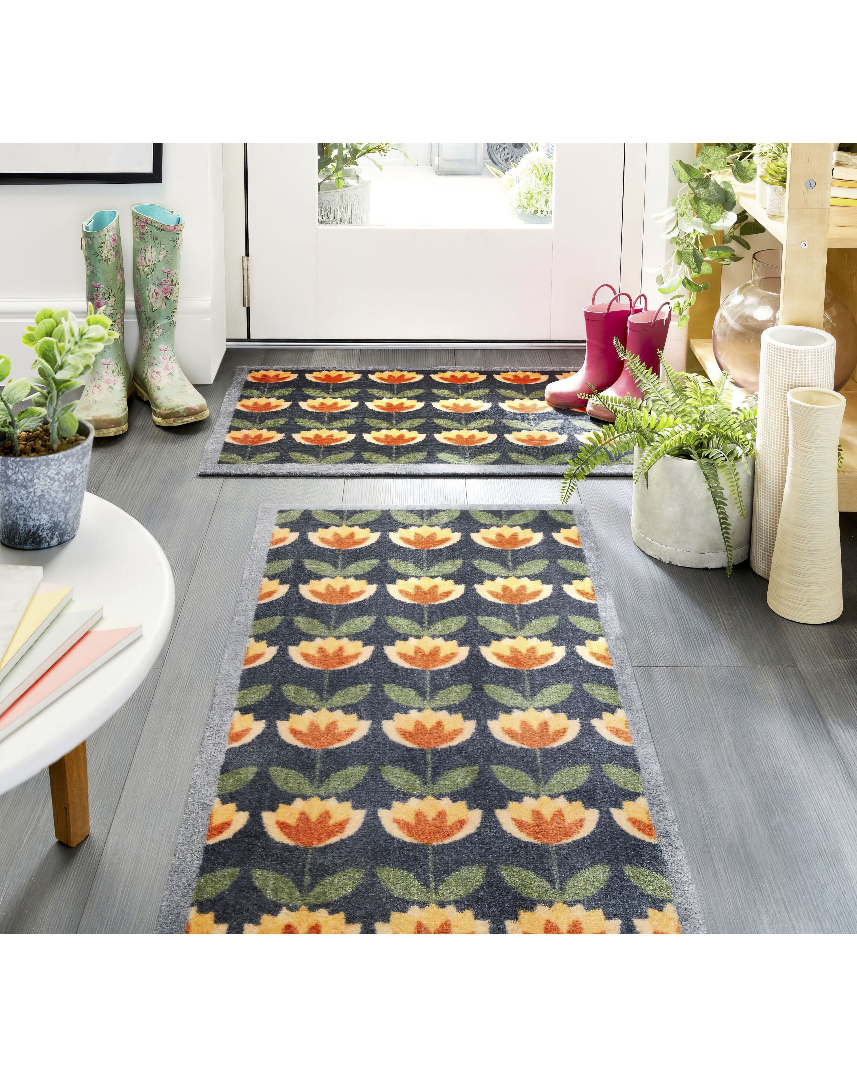 My Mat Retro Floral Washable Doormat