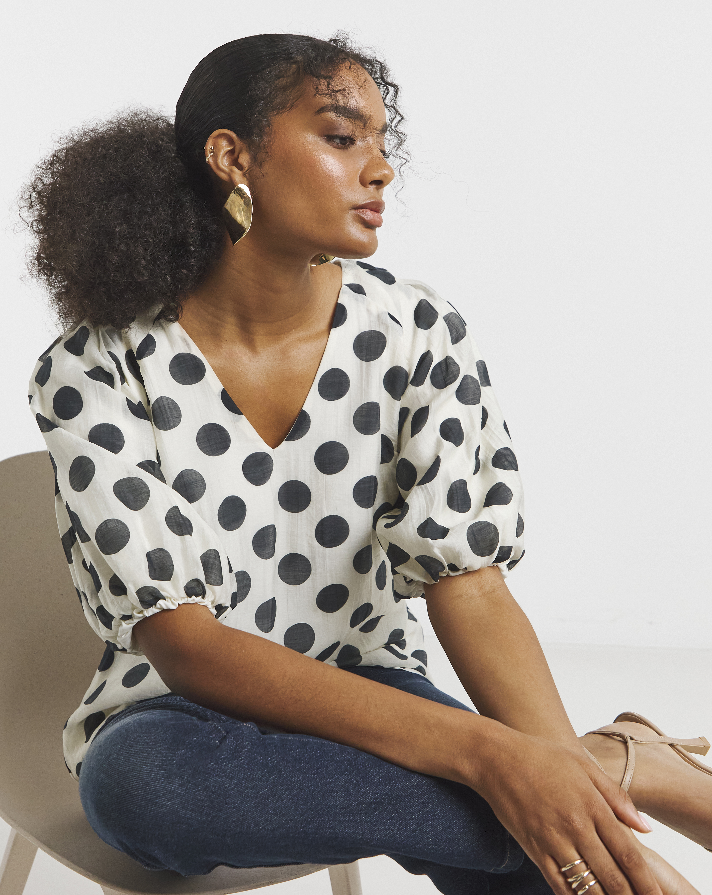 Joanna Hope Puff Sleeve Top
