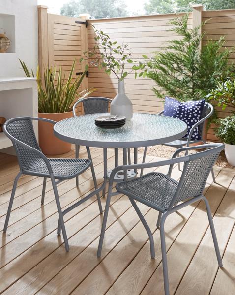 Rattan 4 Seater Dining Set