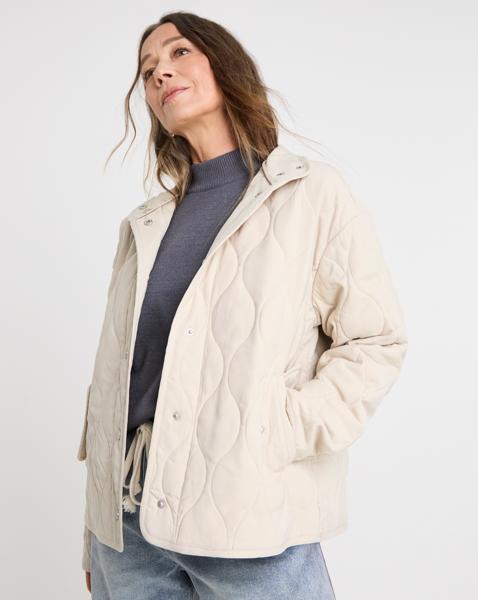 Washed Quilted Short Jacket