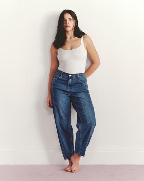 Simply Be Mid Wash Tapered Leg Jean