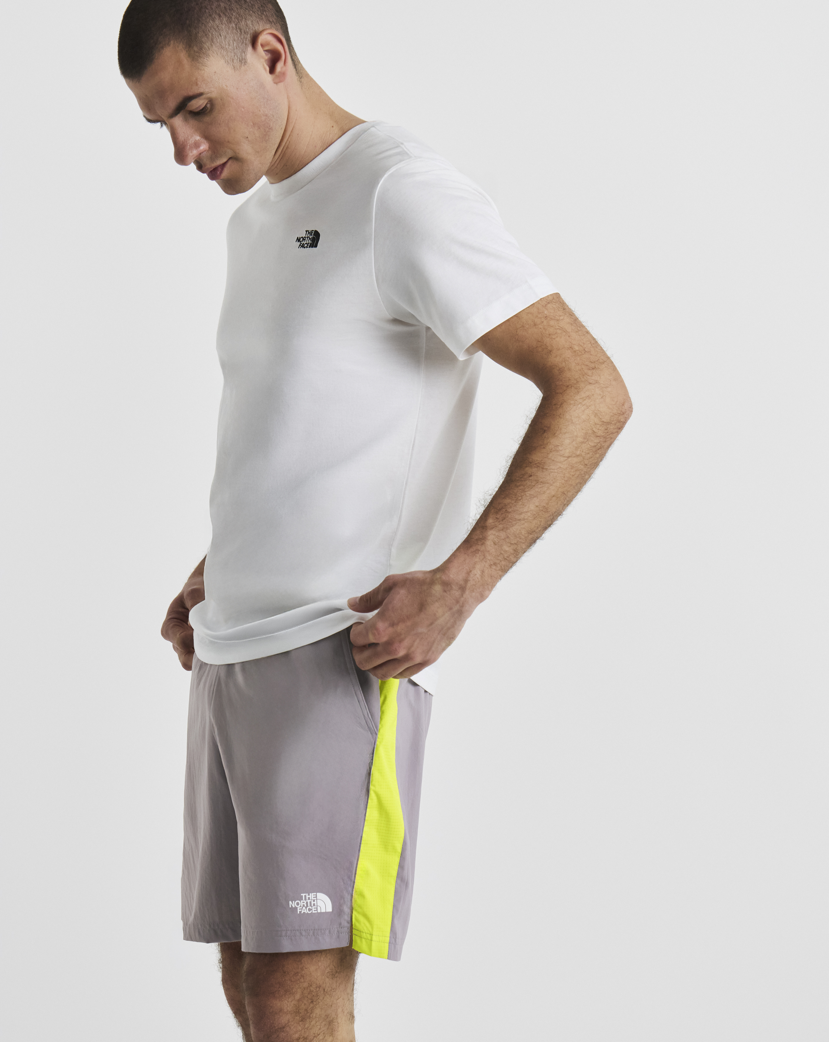 The North Face Grey 24/7 Colour Block Shorts - Small