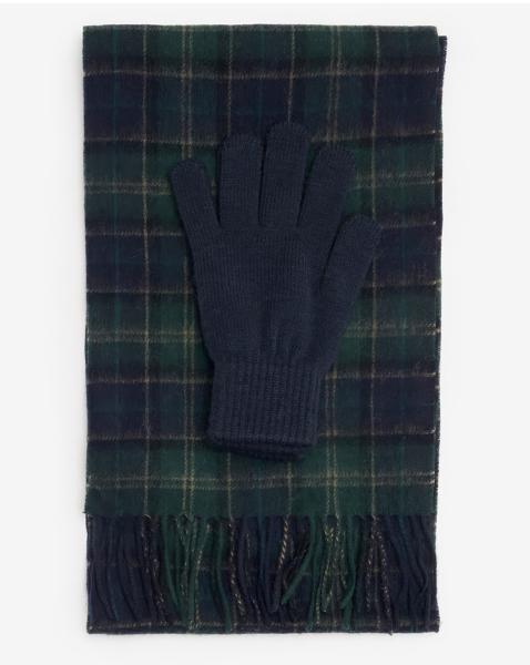 Barbour Tartan Scarf & Glove Gift Set