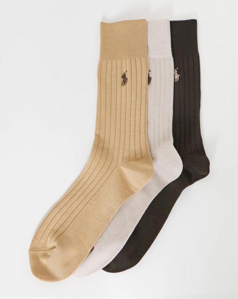 Polo Ralph 3 Pack Rib Crew Sock