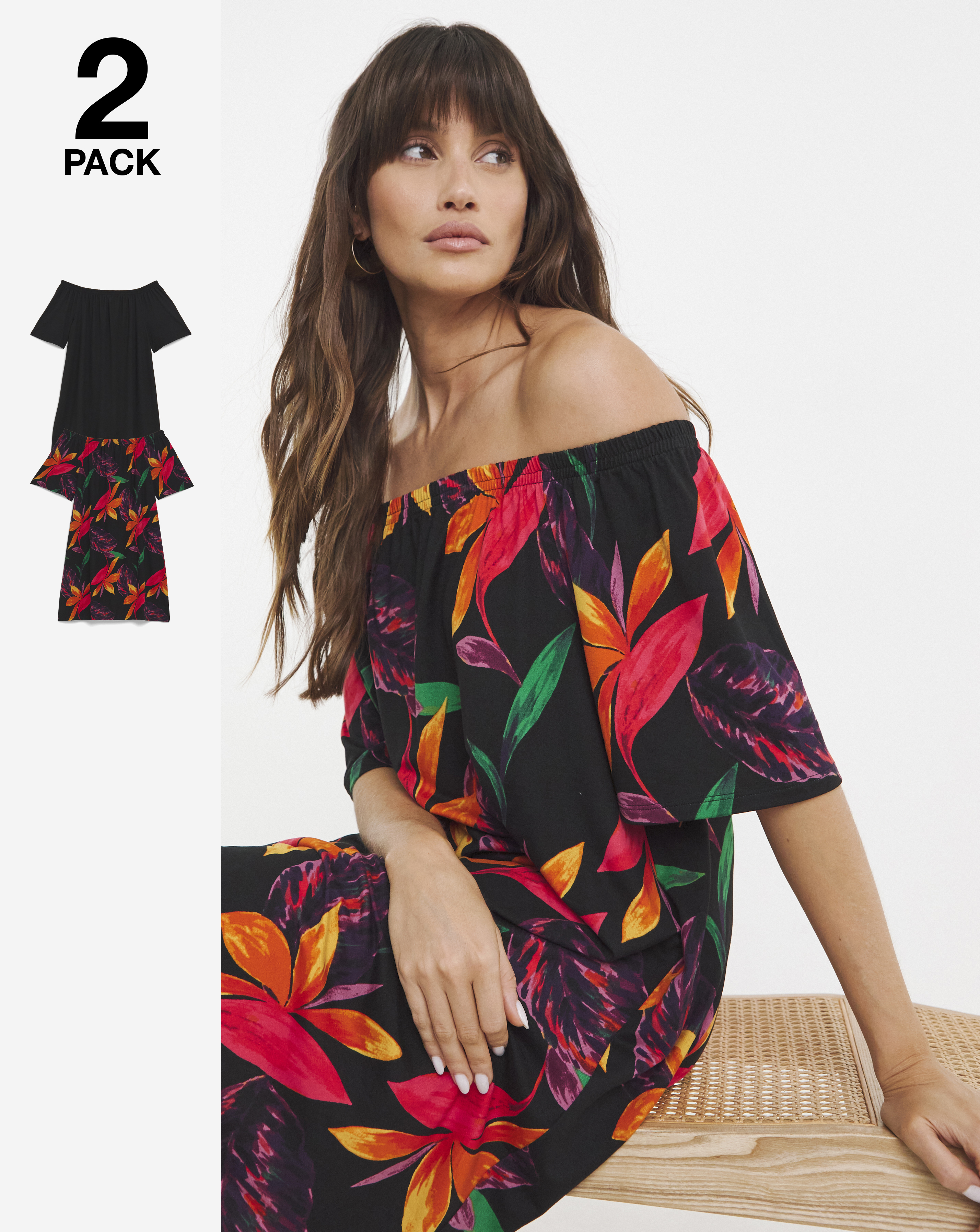 2 Pack Bardot Dress