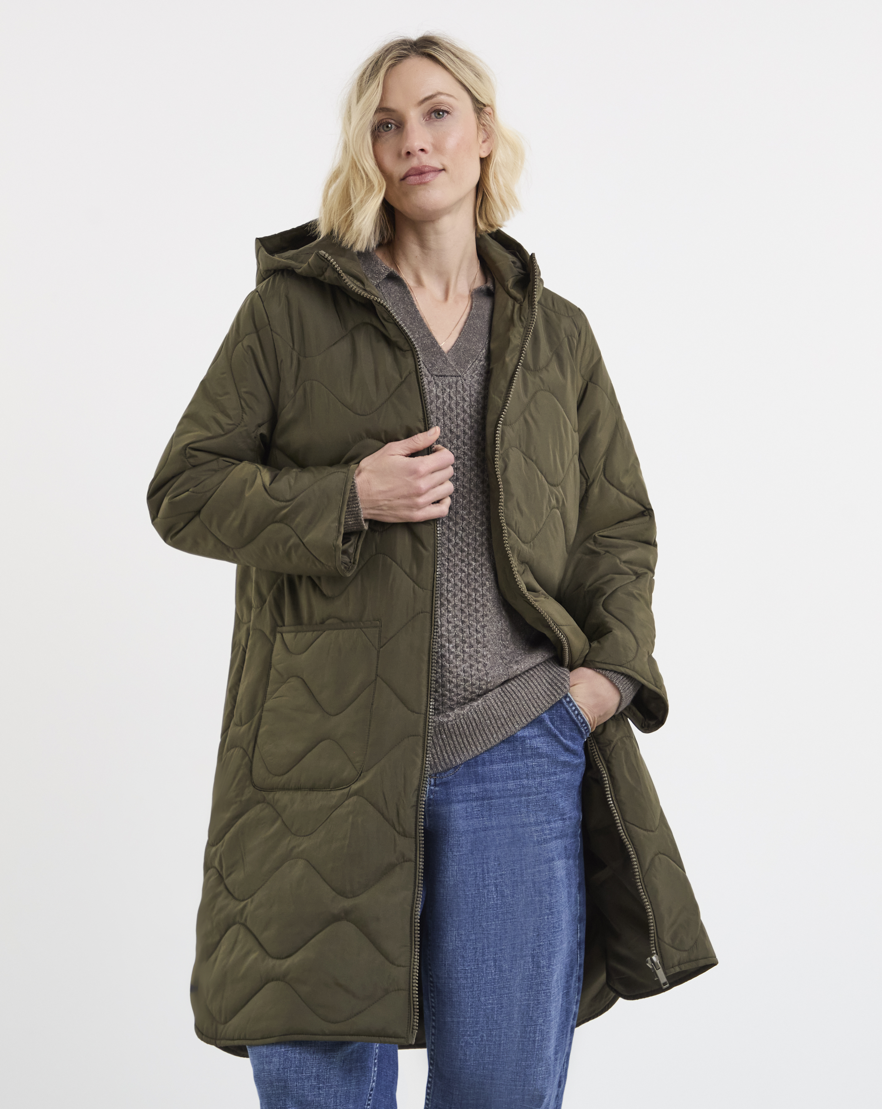 Longline Quilted Coat