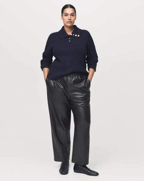 Mango Faux Leather Trousers