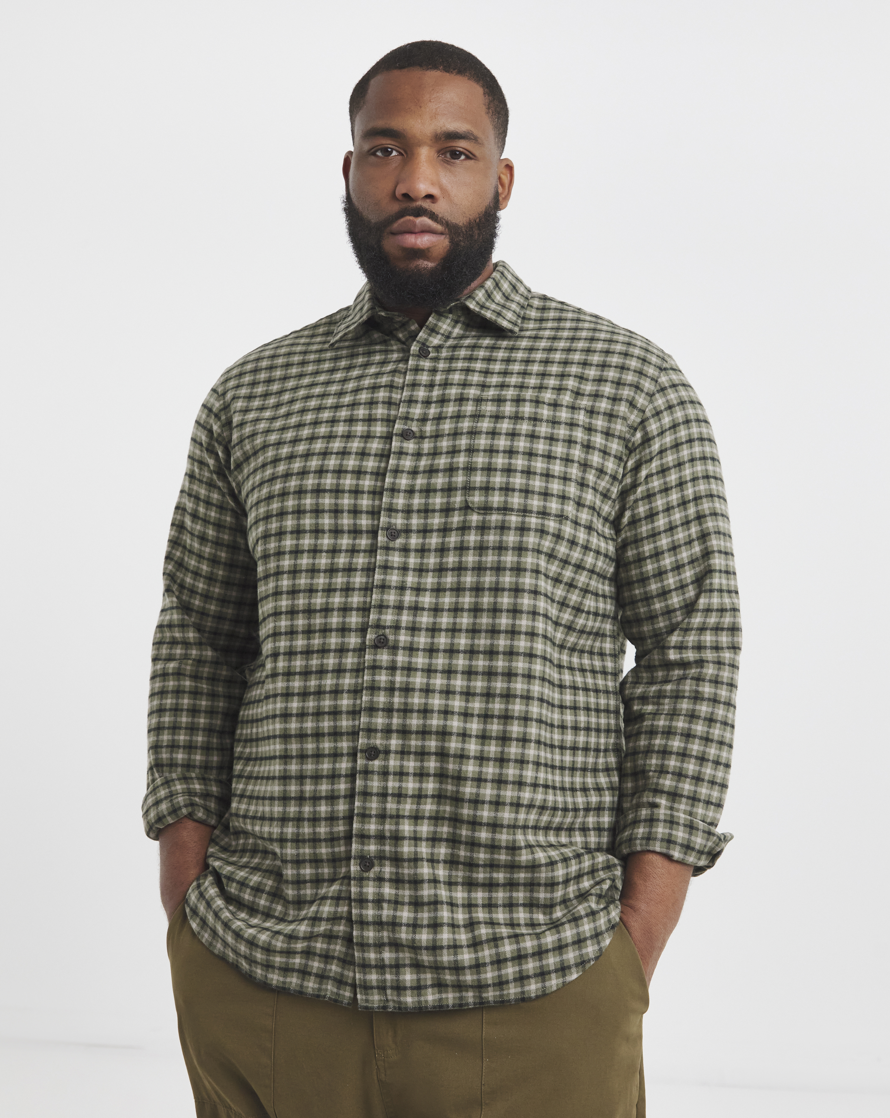 Jack & Jones James Check Shirt Olive