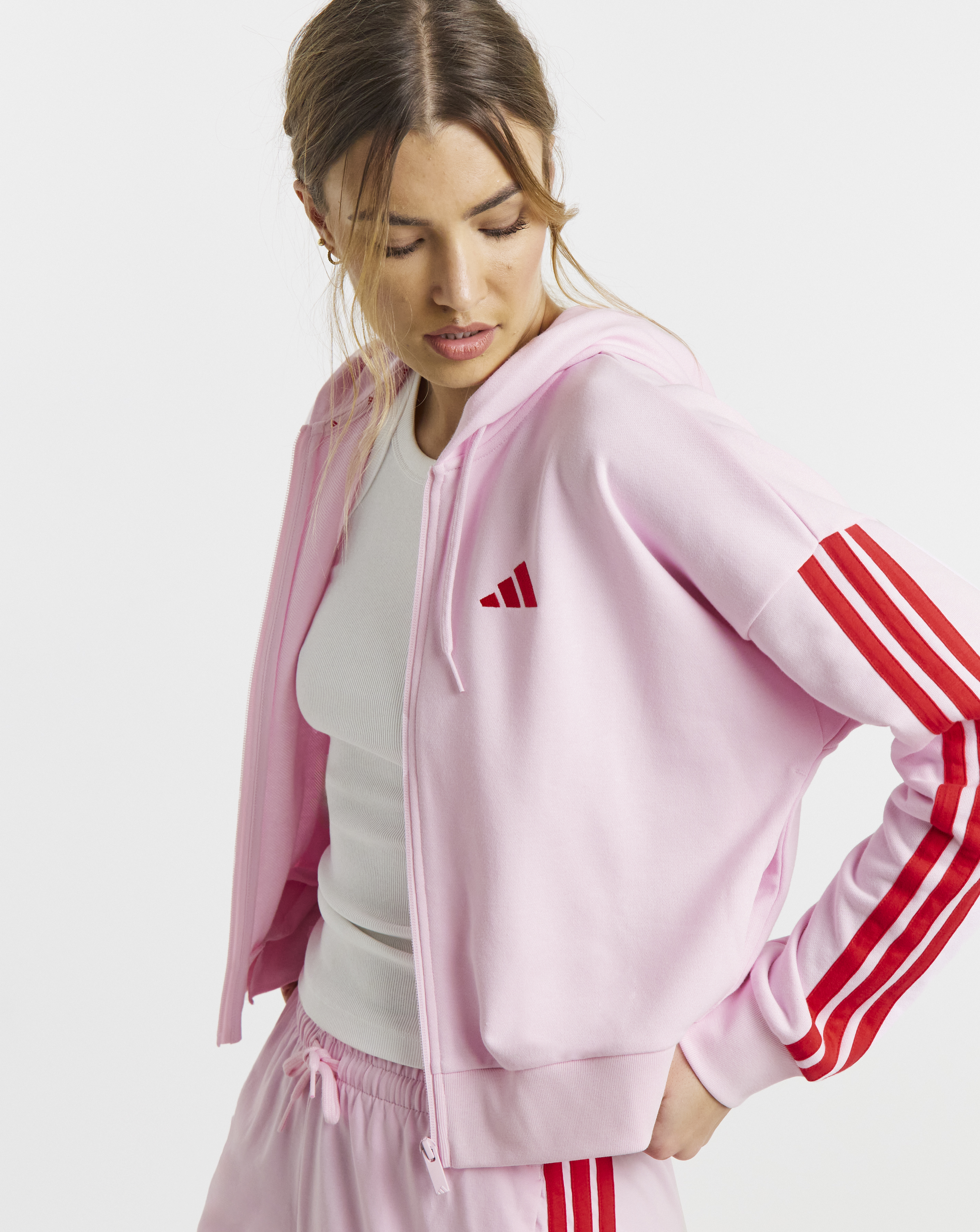 adidas 3 Stripes Full Zip Hoodie