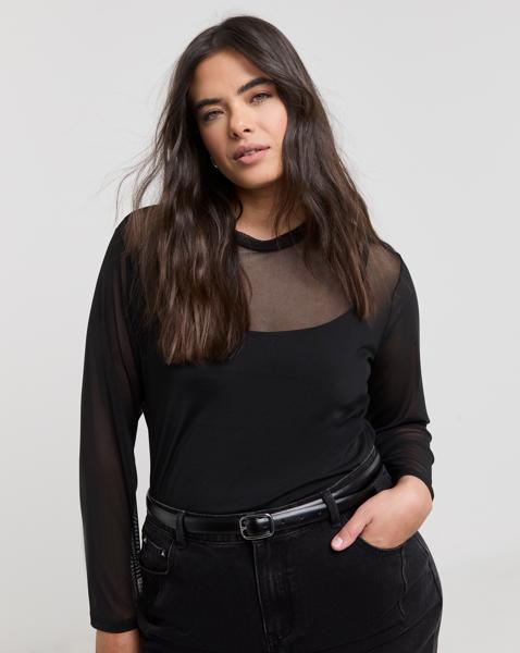 Simply Be Mesh Long Sleeve Top