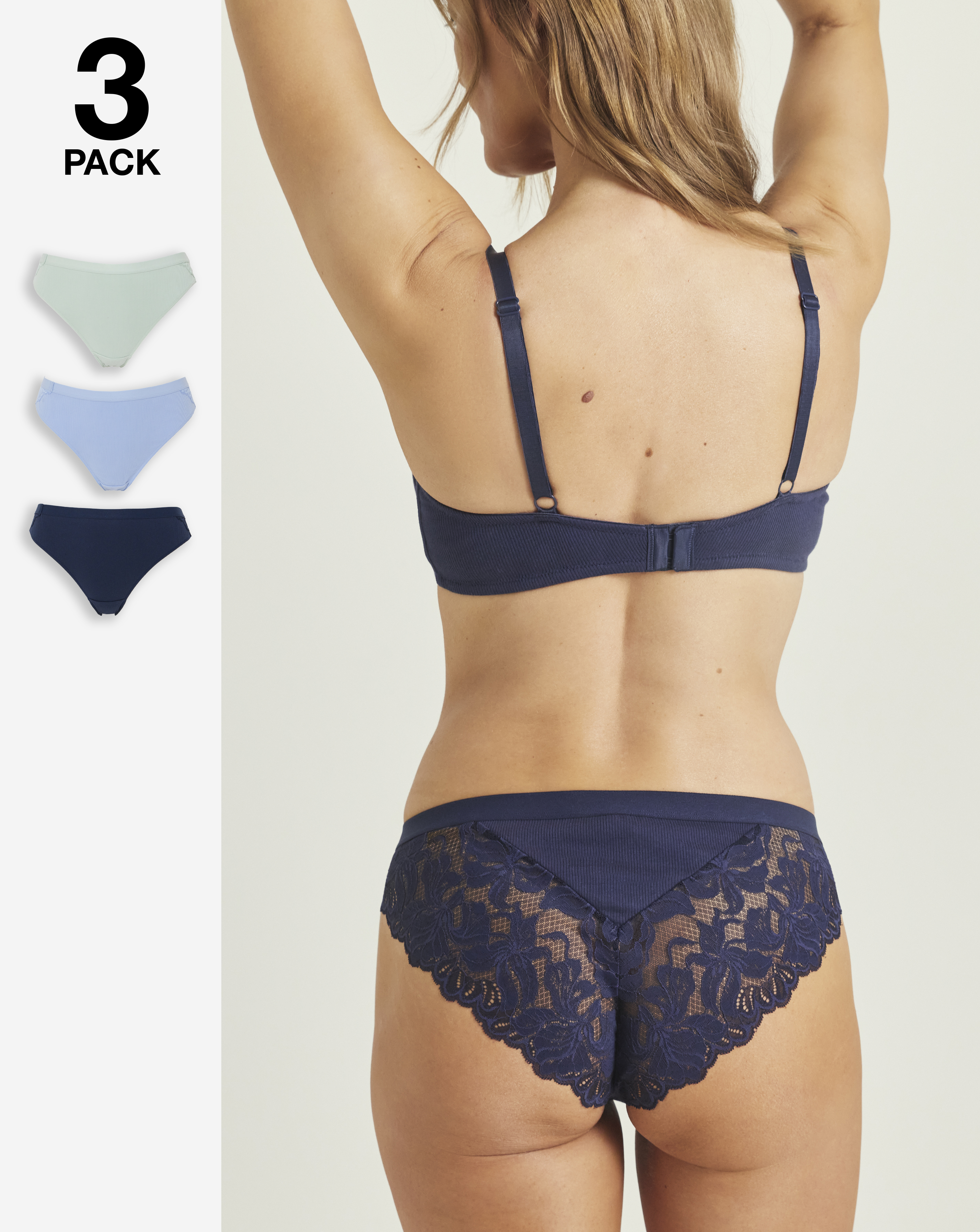 3 Pack Harper Midi Brazilian