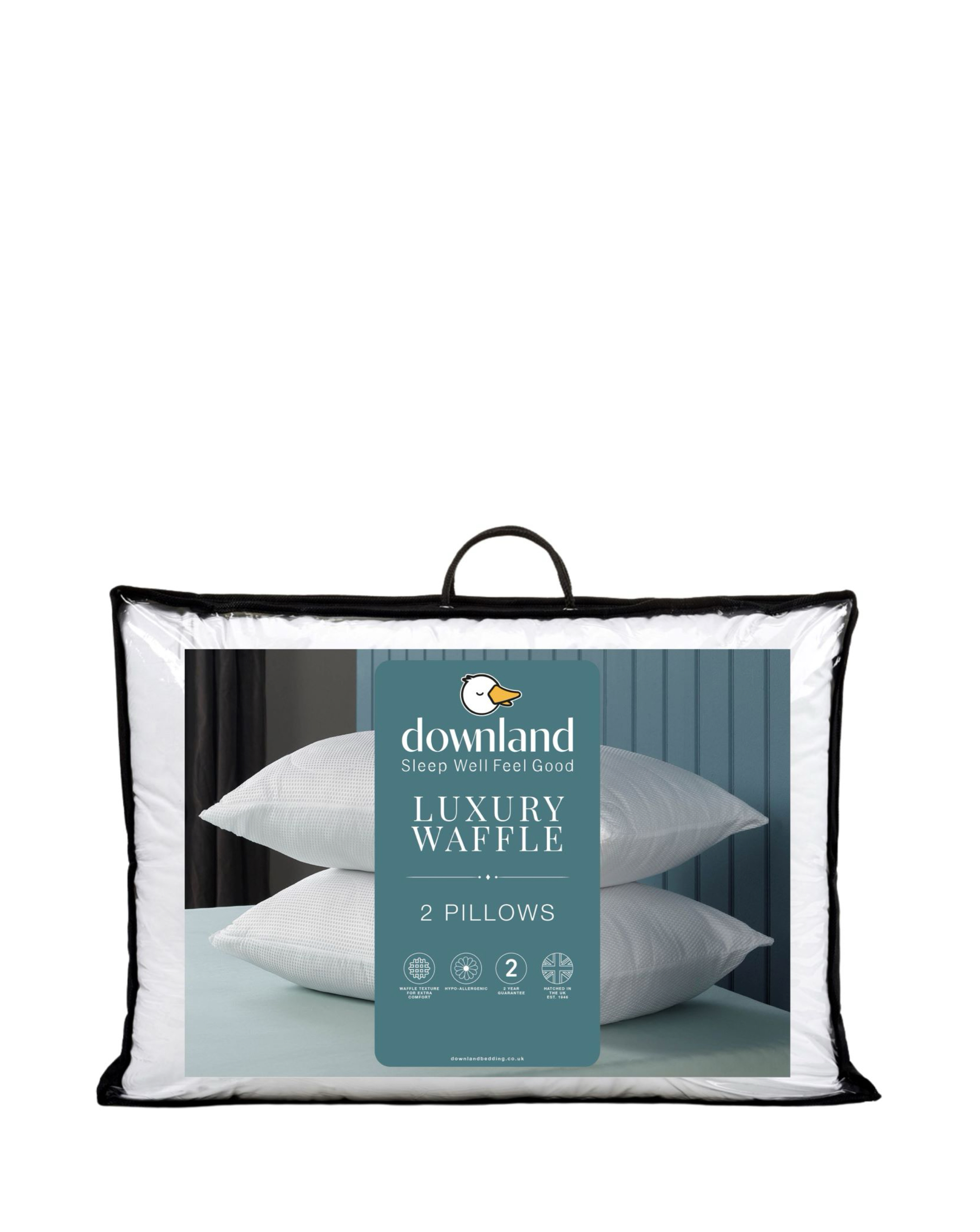Downland Luxury Waffle Pack of 2 Pillows