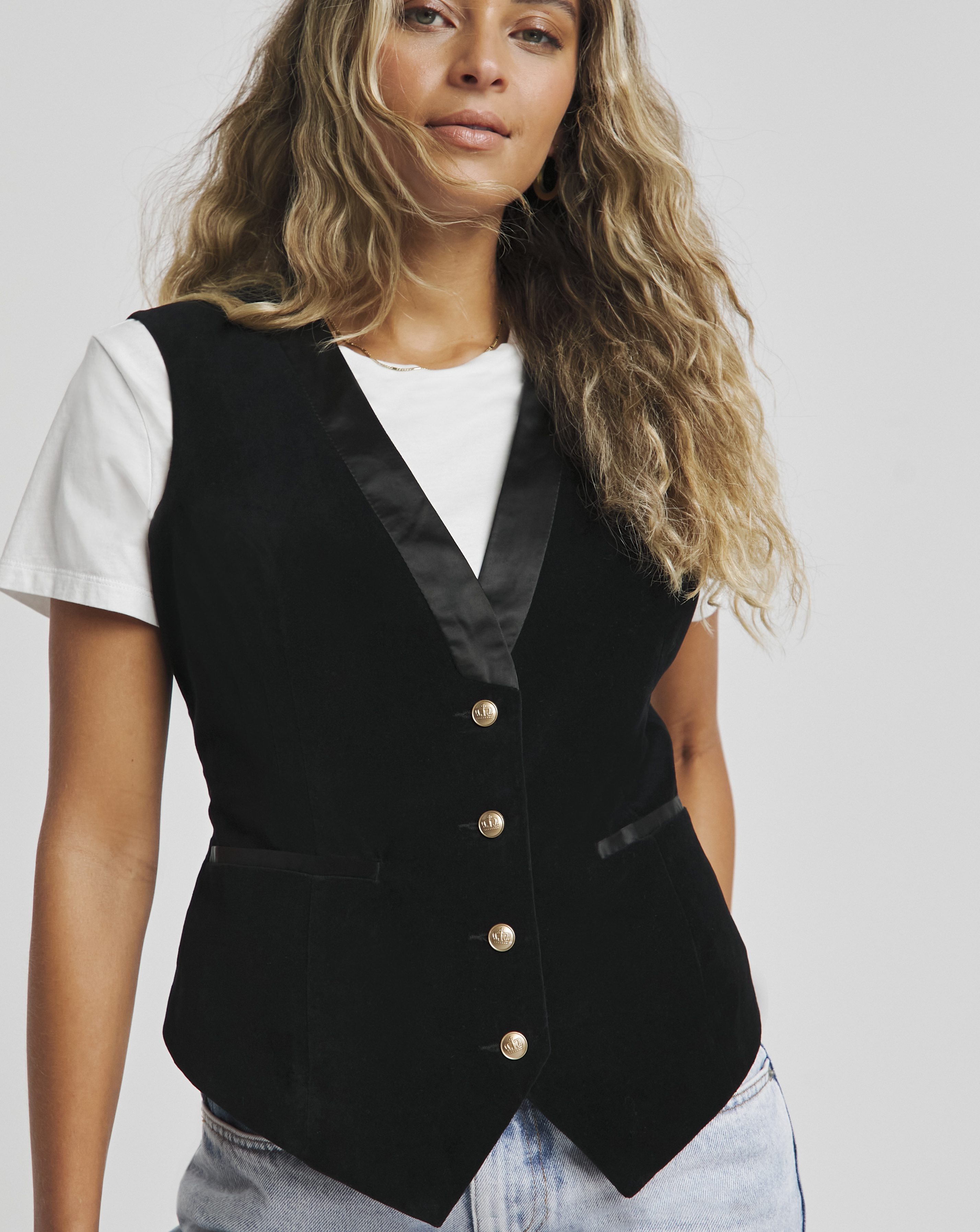 Joe Browns Chloes Velour Satin Waistcoat