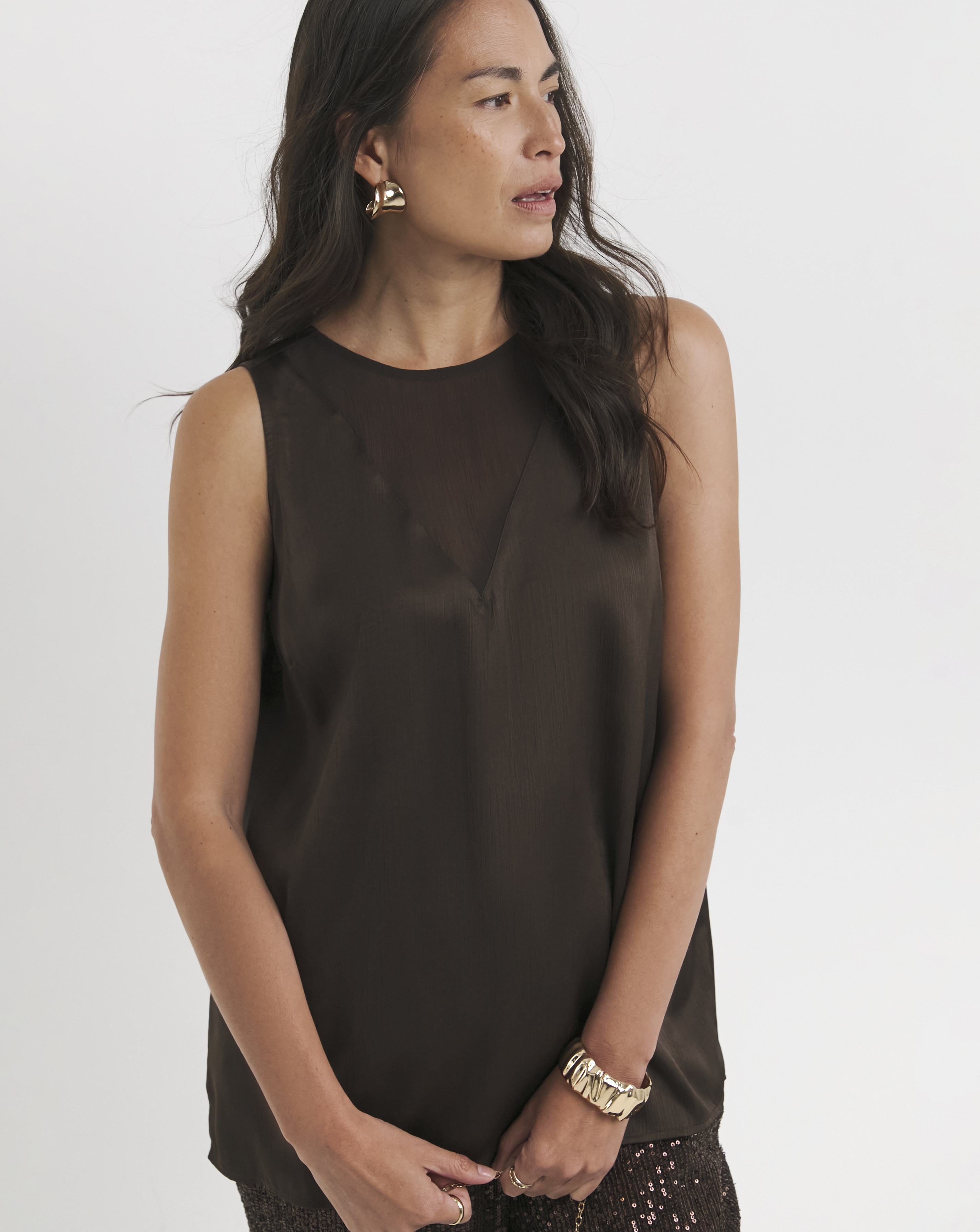 Satin Mix Vest