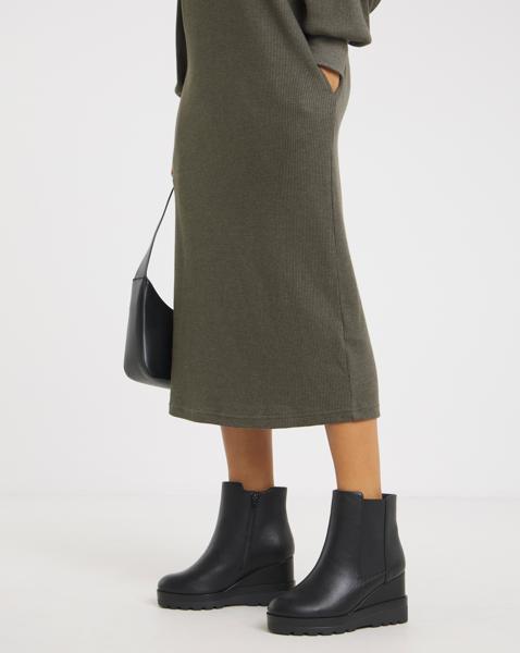 Wedge Ankle Chelsea Boot Wide