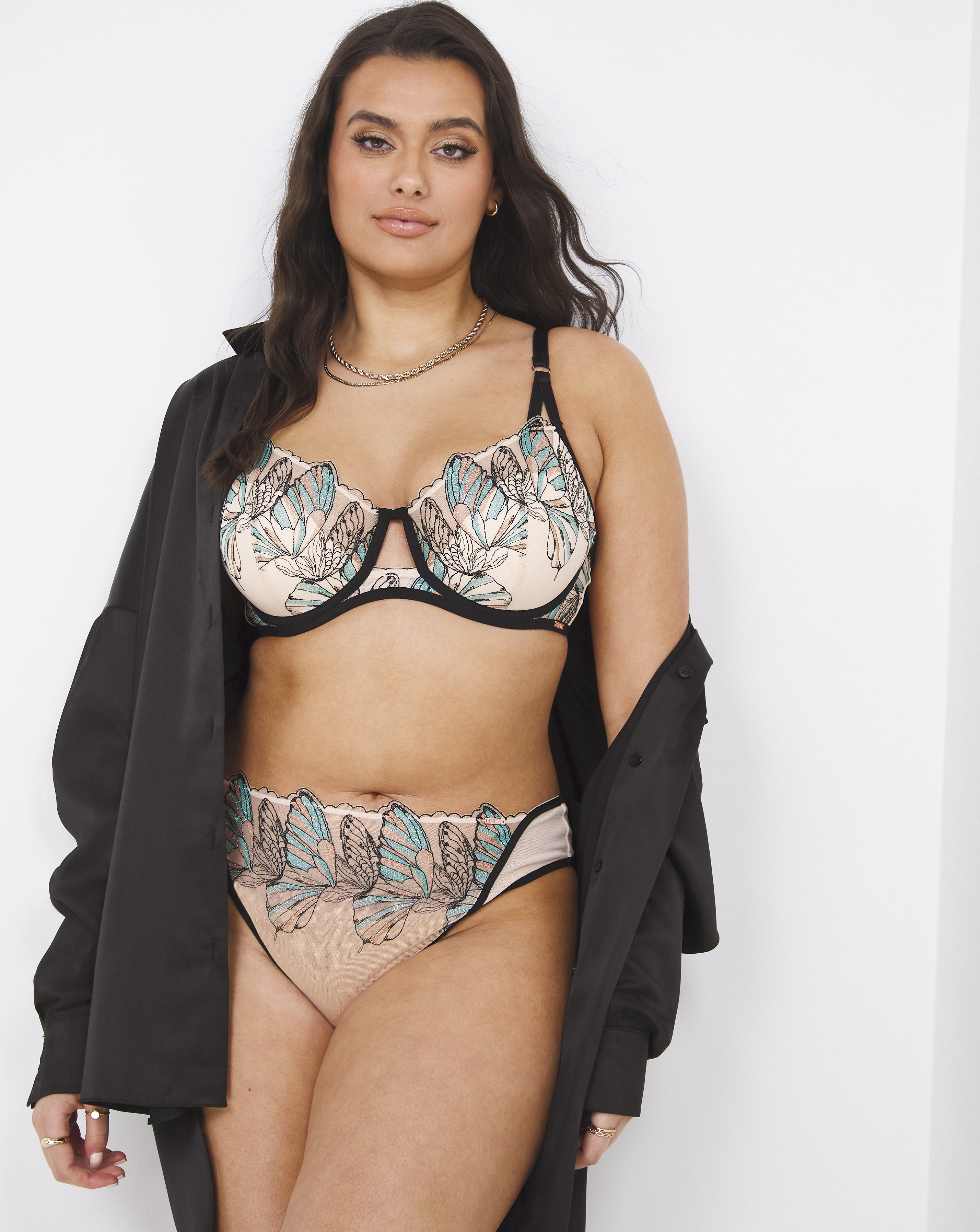 Figleaves Curve Plus Size Curve Butterfly Brazilian In Butterfly | UK Size 18 Women's