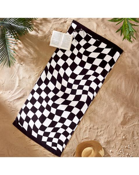 Catherine Lansfield Check Beach Towel