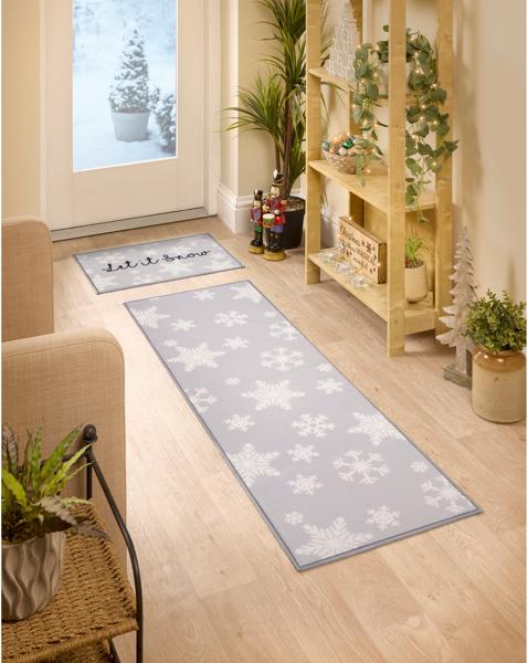 Let it Snow Christmas Runner and Mat Set