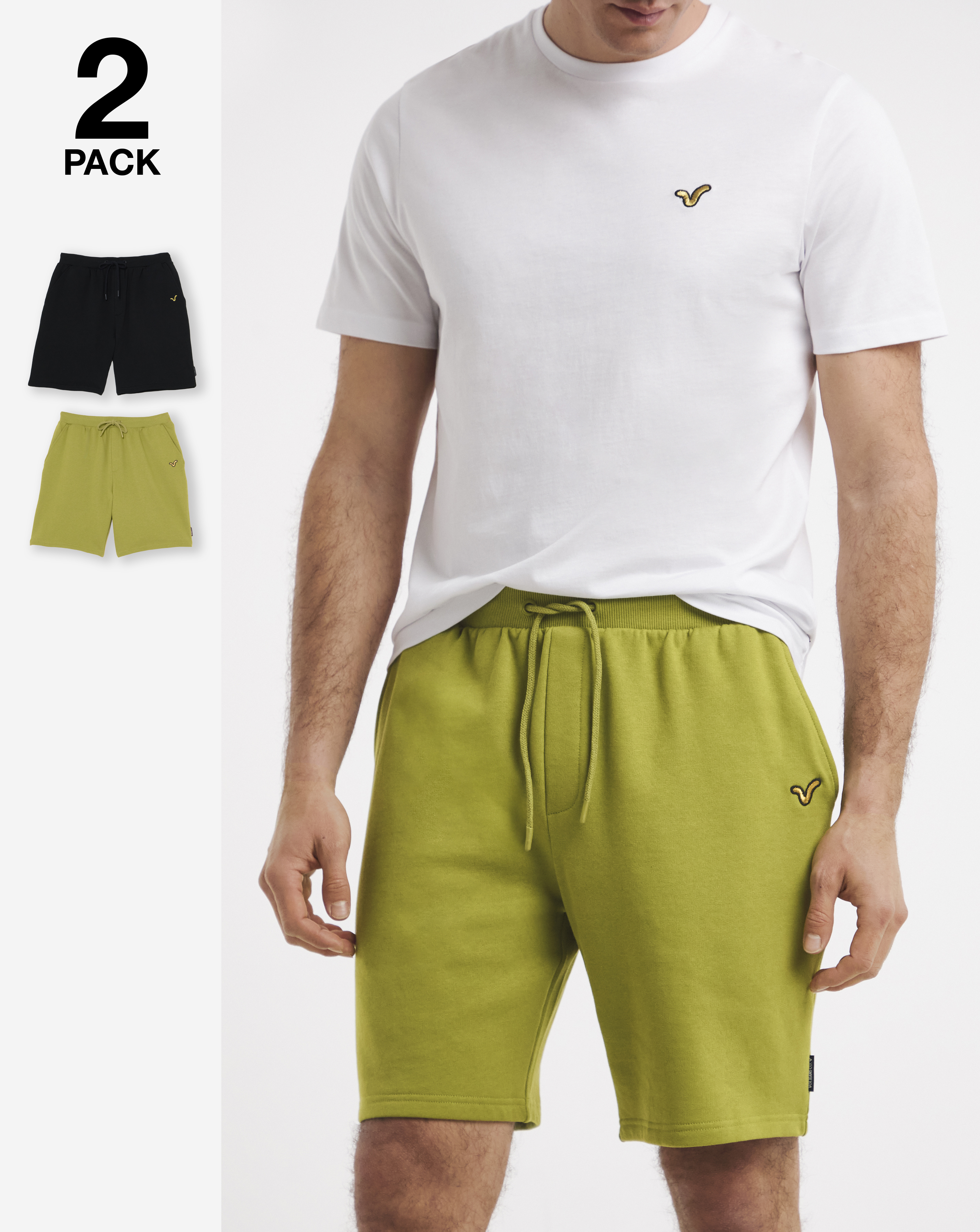 Voi 2 Pack Fleece Jog Shorts