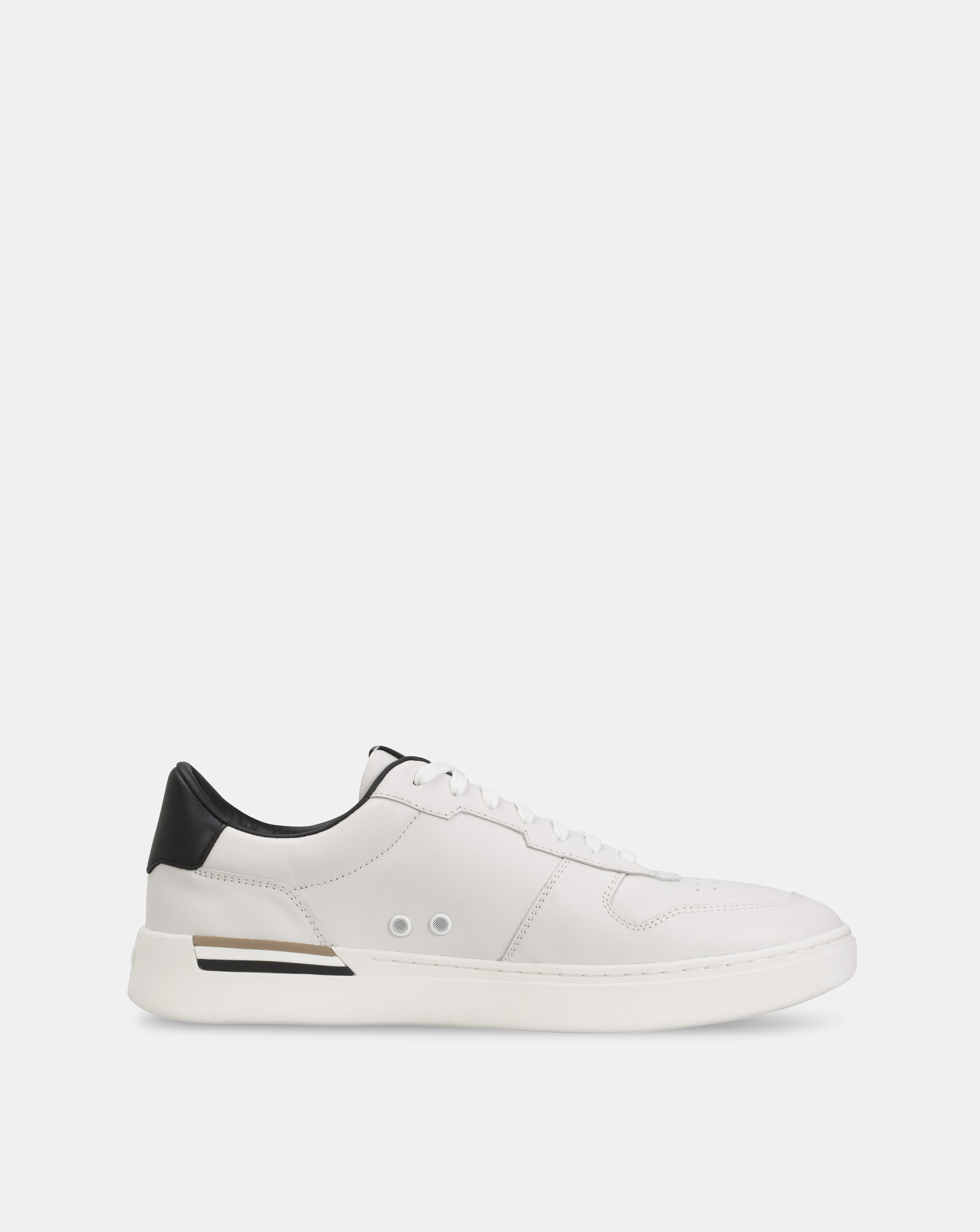 BOSS Clint Leather Trainer - White