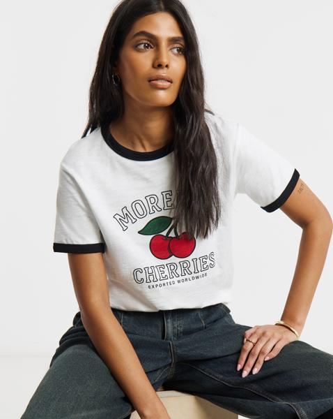 Morello Cherries Ringer T-Shirt