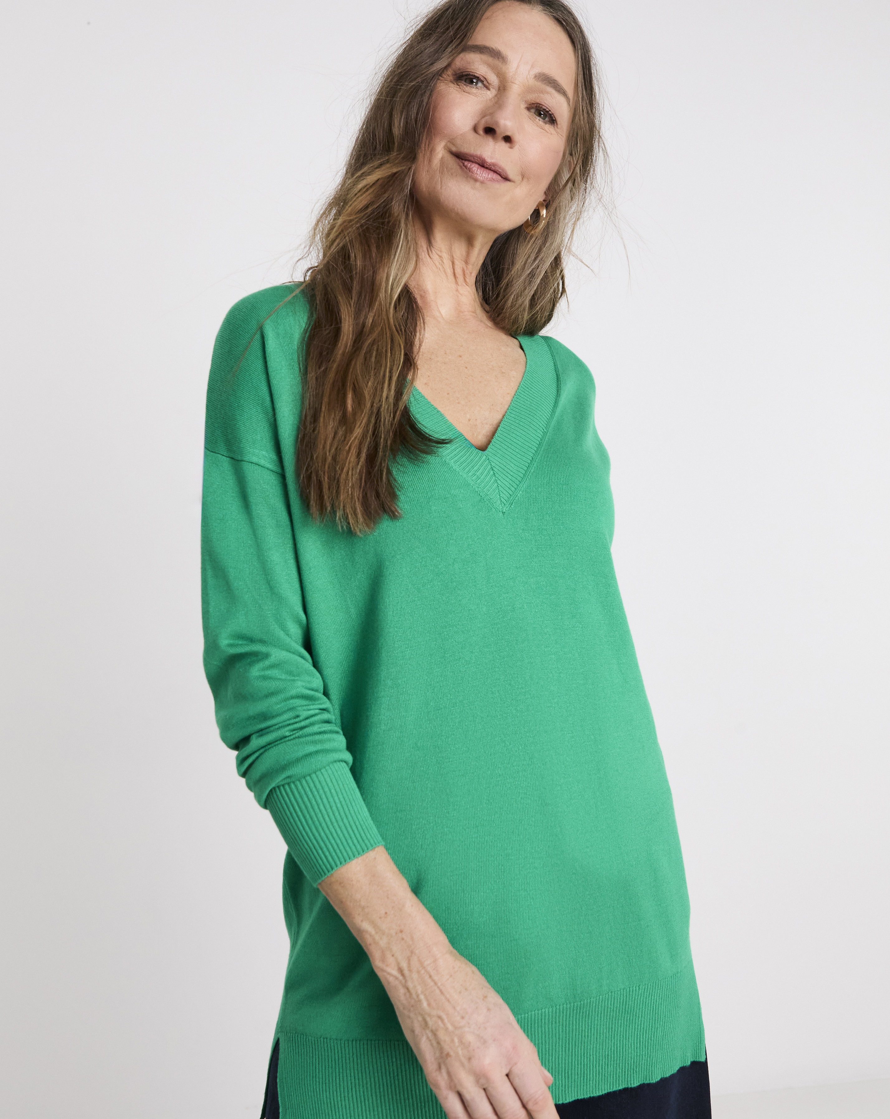 V NECK SLOUCH TUNIC