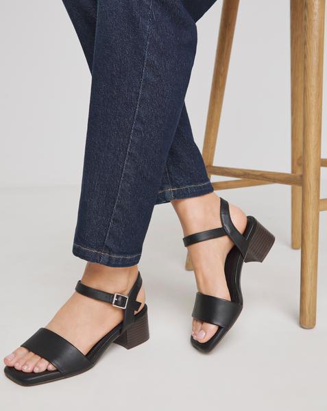 Block Heel Barely There Sandal ExWide