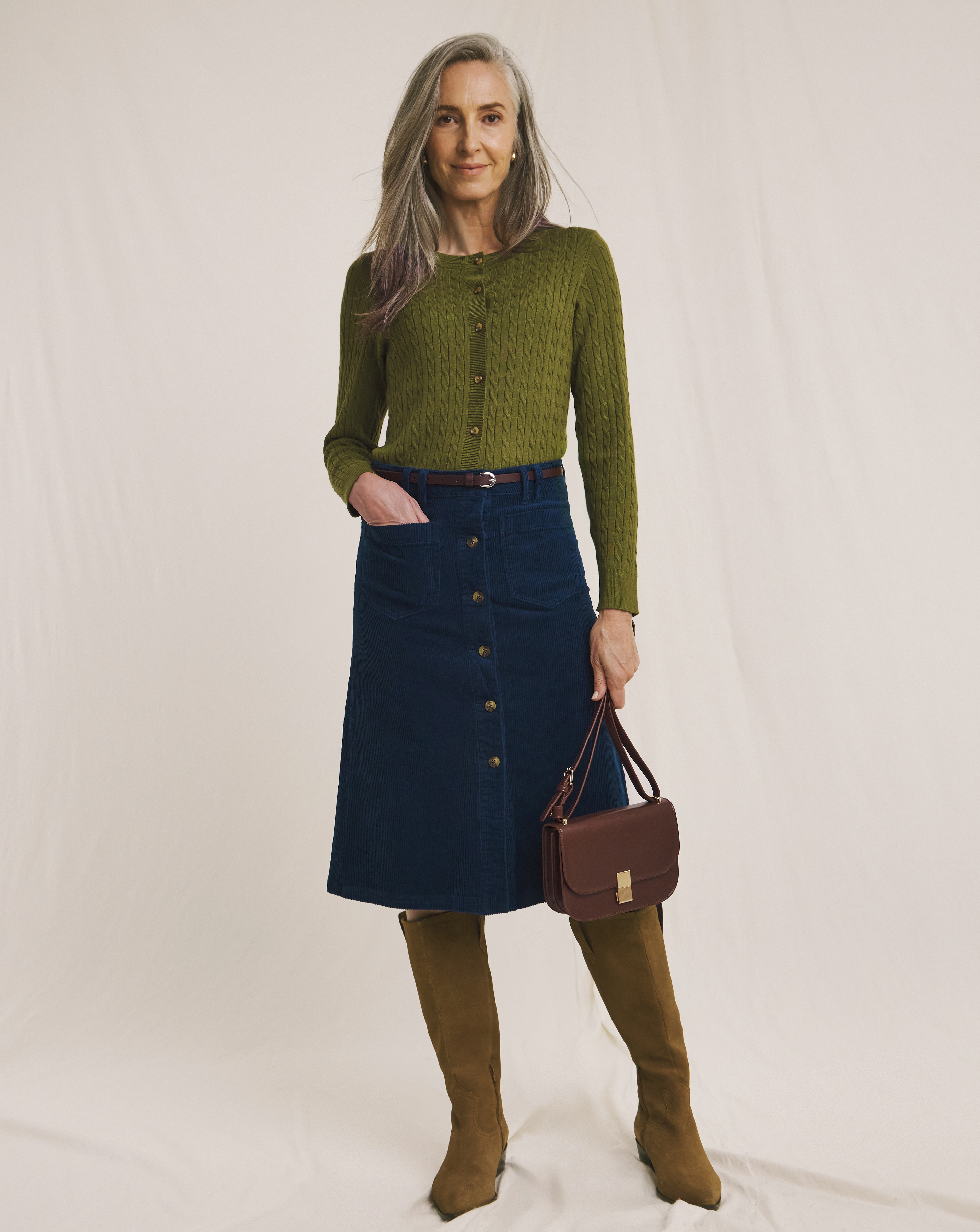 Julipa Pure Cotton Cord Skirt