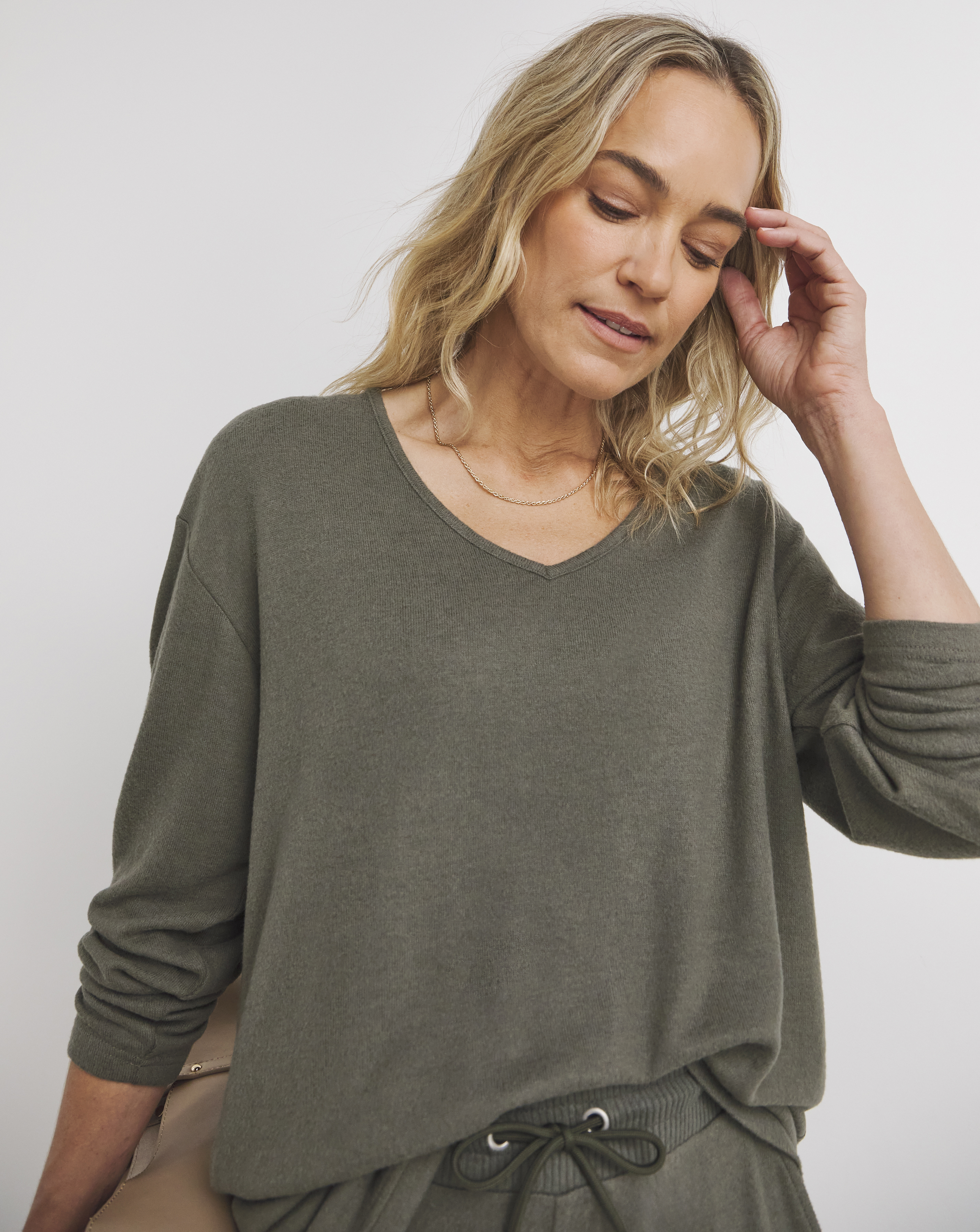 Soft Touch V-Neck Longline Top