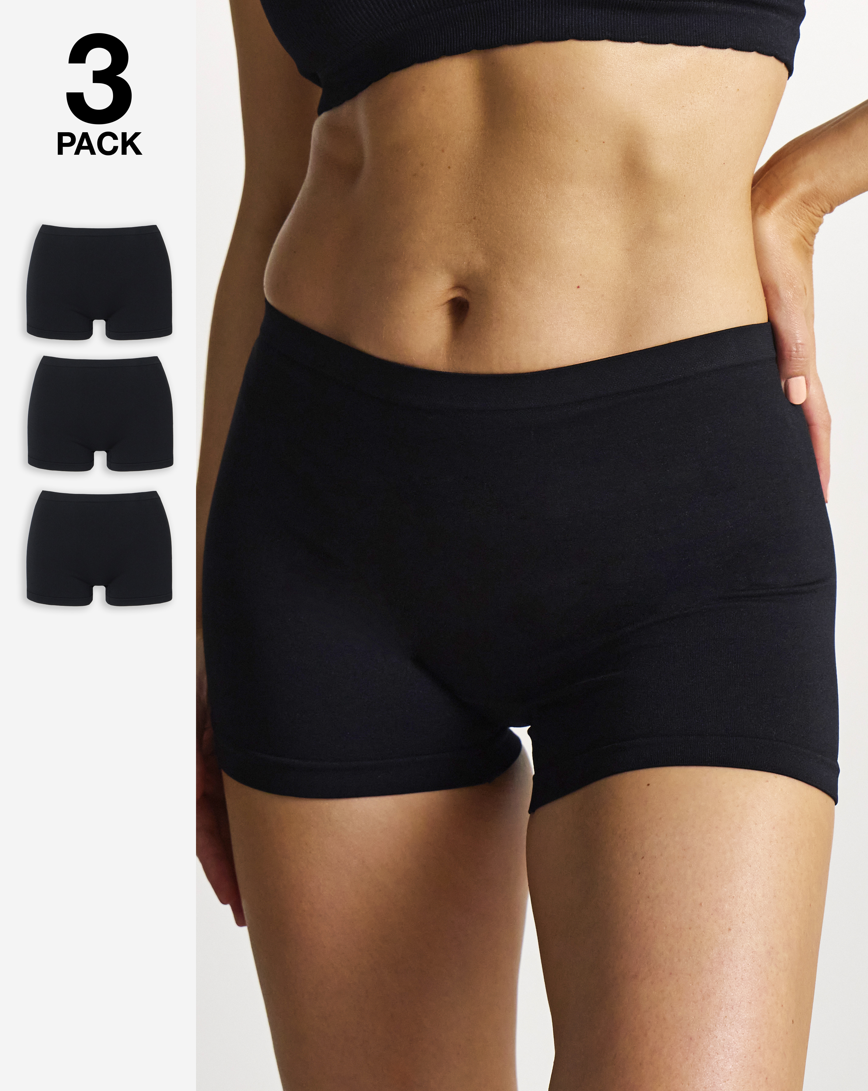 3Pack Seamfree Boy Shorts