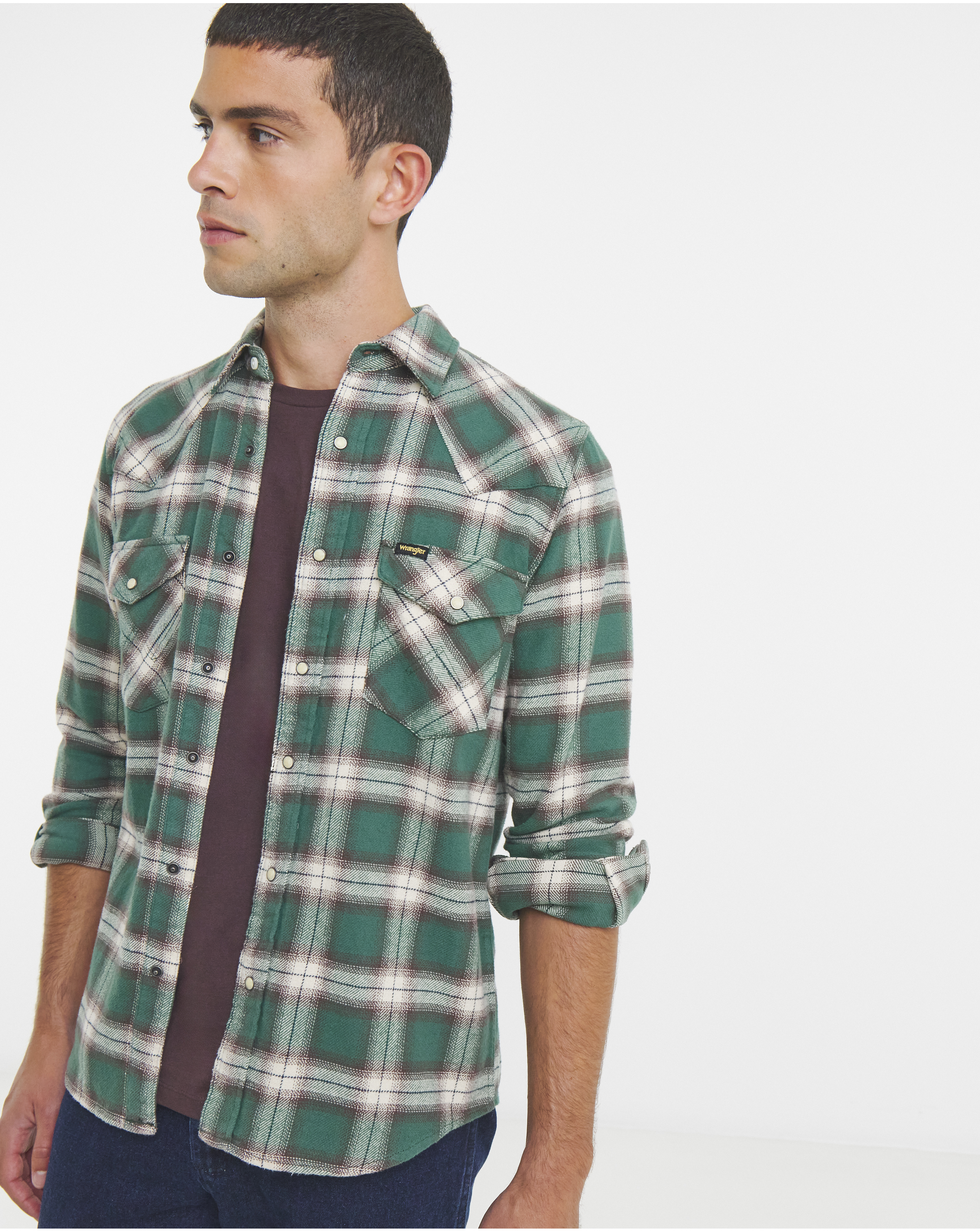 Wrangler Western Check Shirt - Green