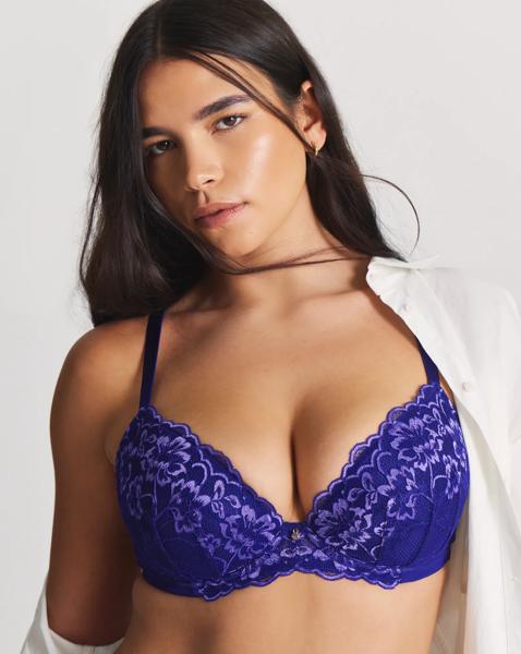 Ann Summers Sexy Lace Plunge Bra Purple