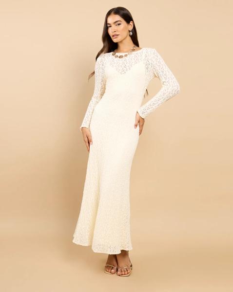 LM Cream Texture Midaxi