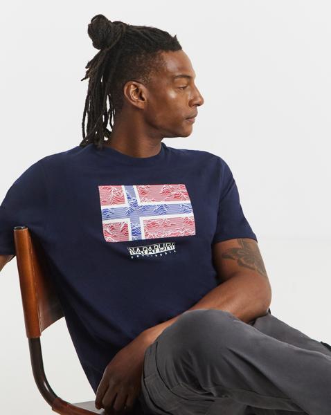 Napapijri Drapeau Flag Graphic T-Shirt