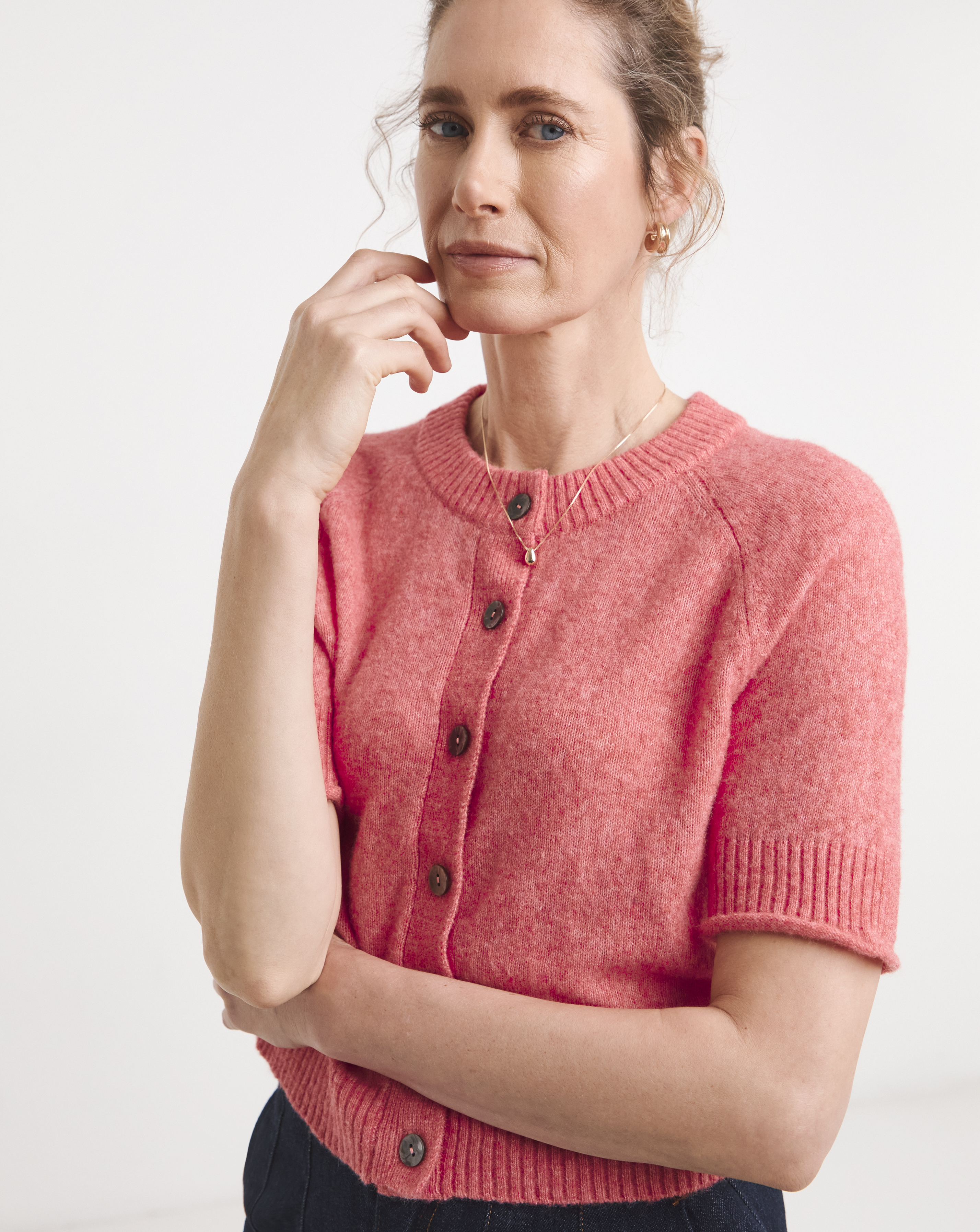 Sheer Short Sleeve Cardigan