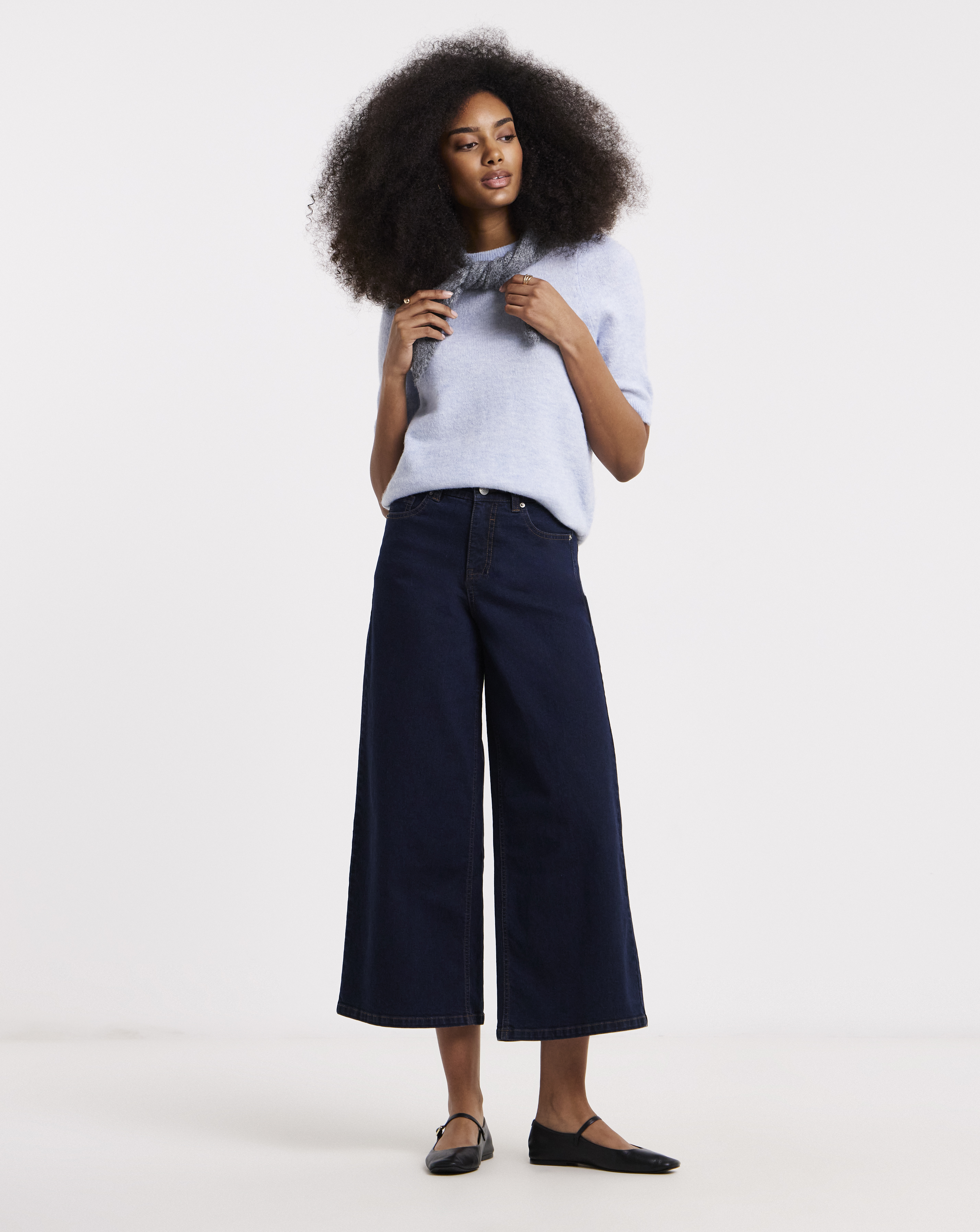 Simply Be Indigo 24/7 Culotte Jeans