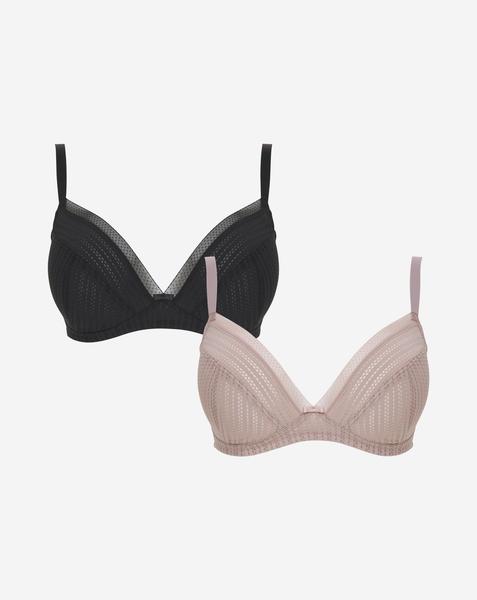 2 Pack Mollie Everyday Stripe Non Wired