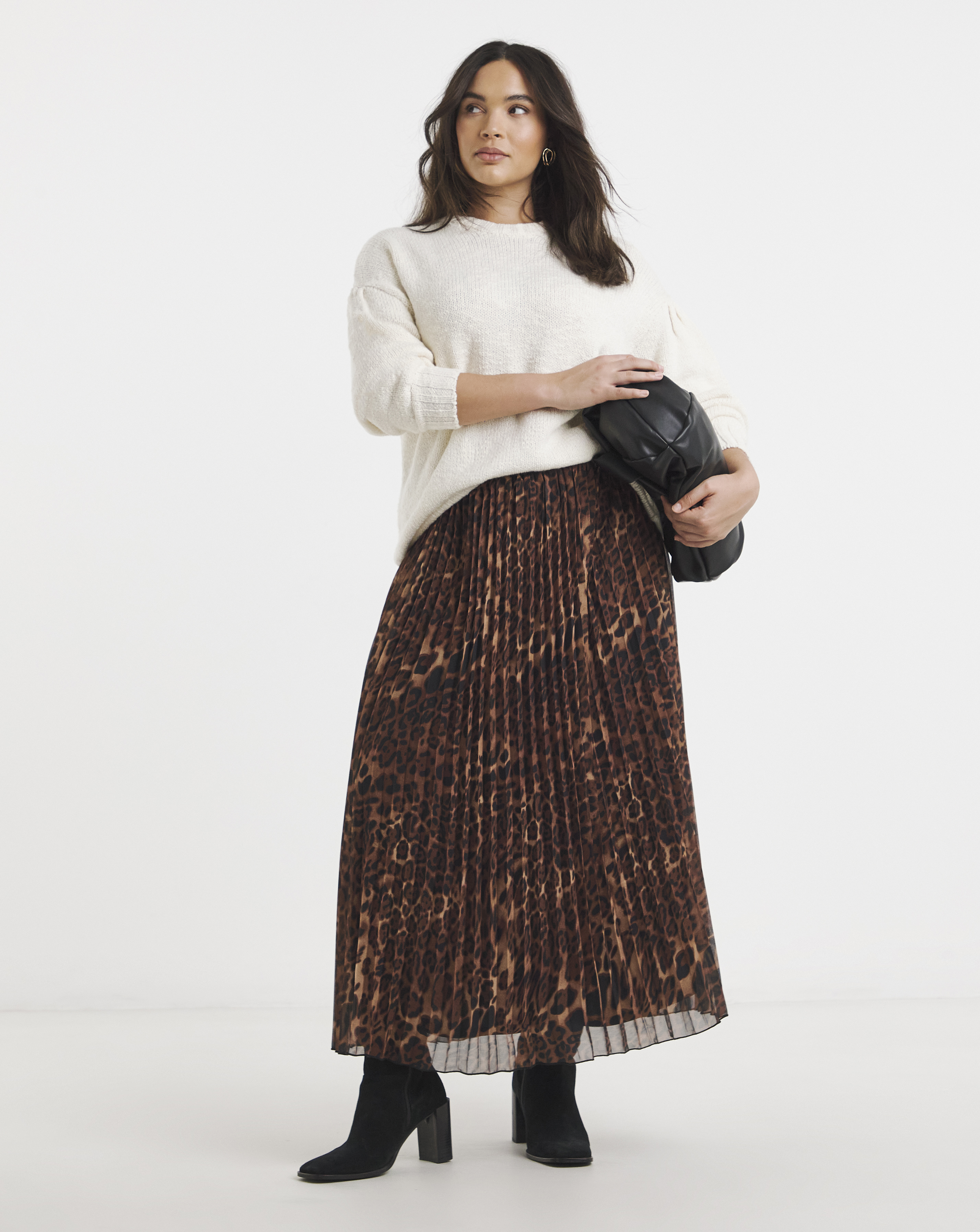 Simply Be Chiffon Pleated Midaxi Skirt