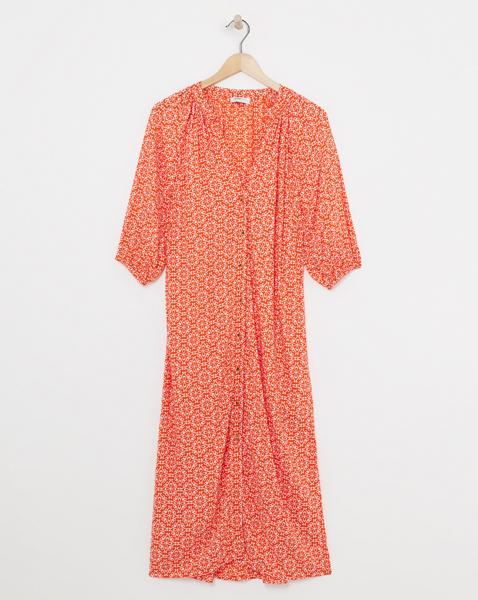 Kaftan Button Through Shirt Dress
