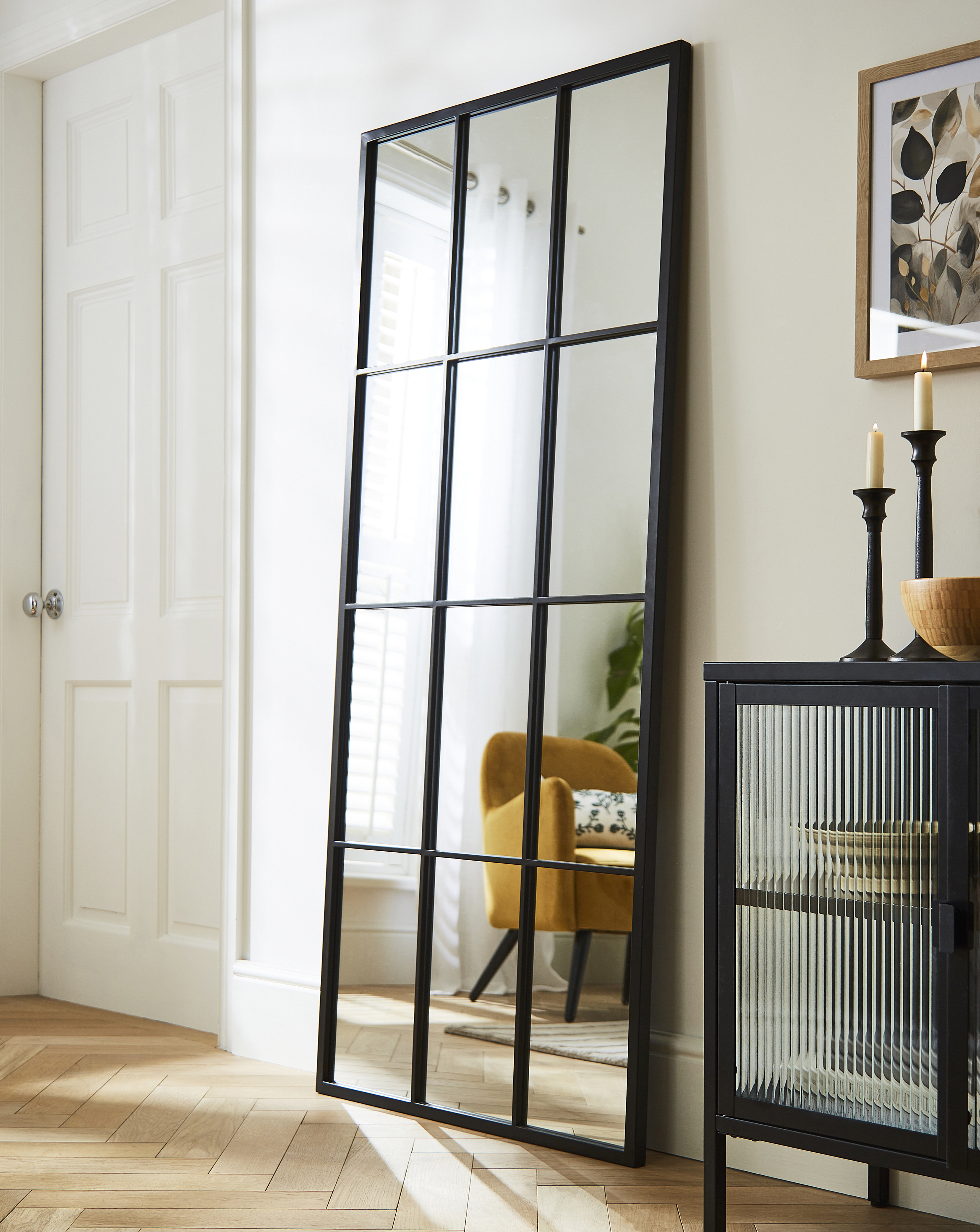 Window Frame Leaner Mirror
