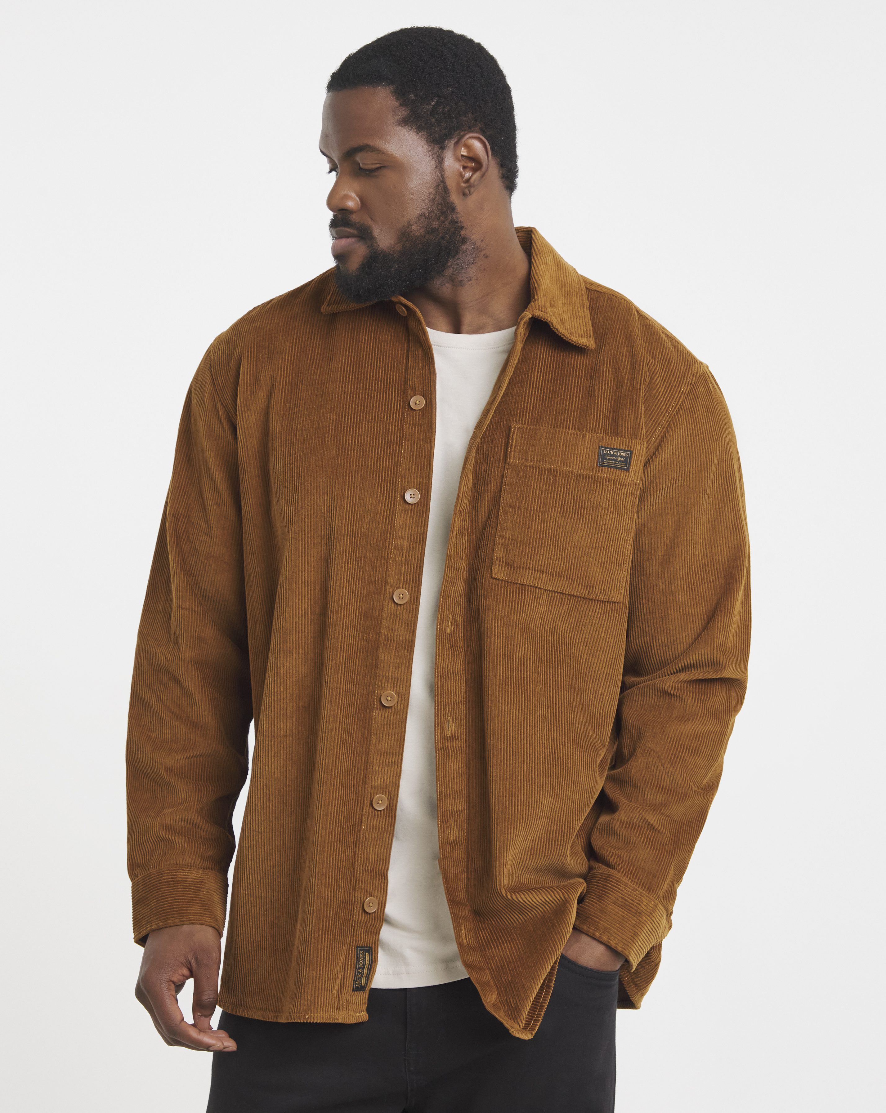 Jack & Jones Corduroy Overshirt - Brown
