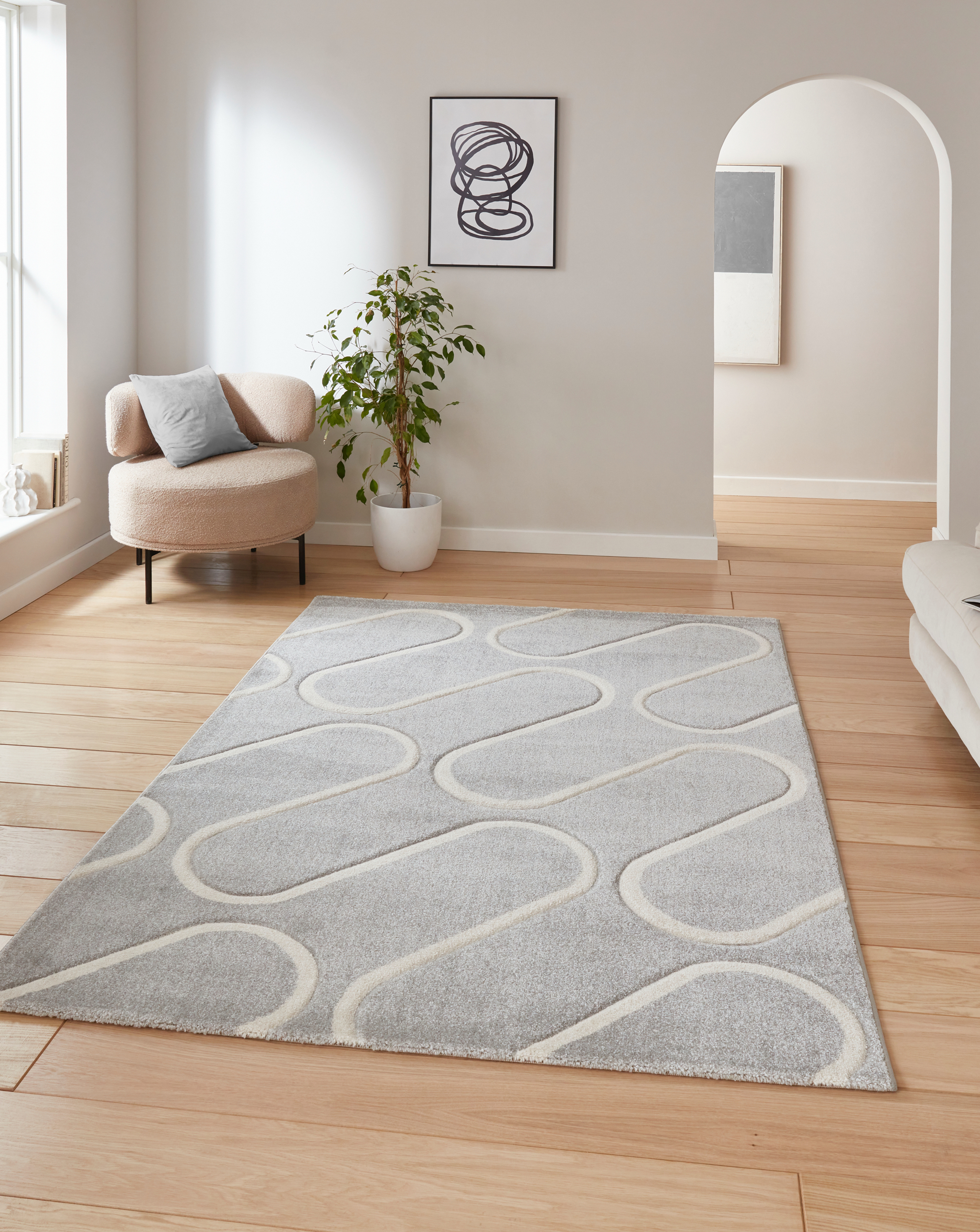 Catherine Lansfield Linear Curve Rug