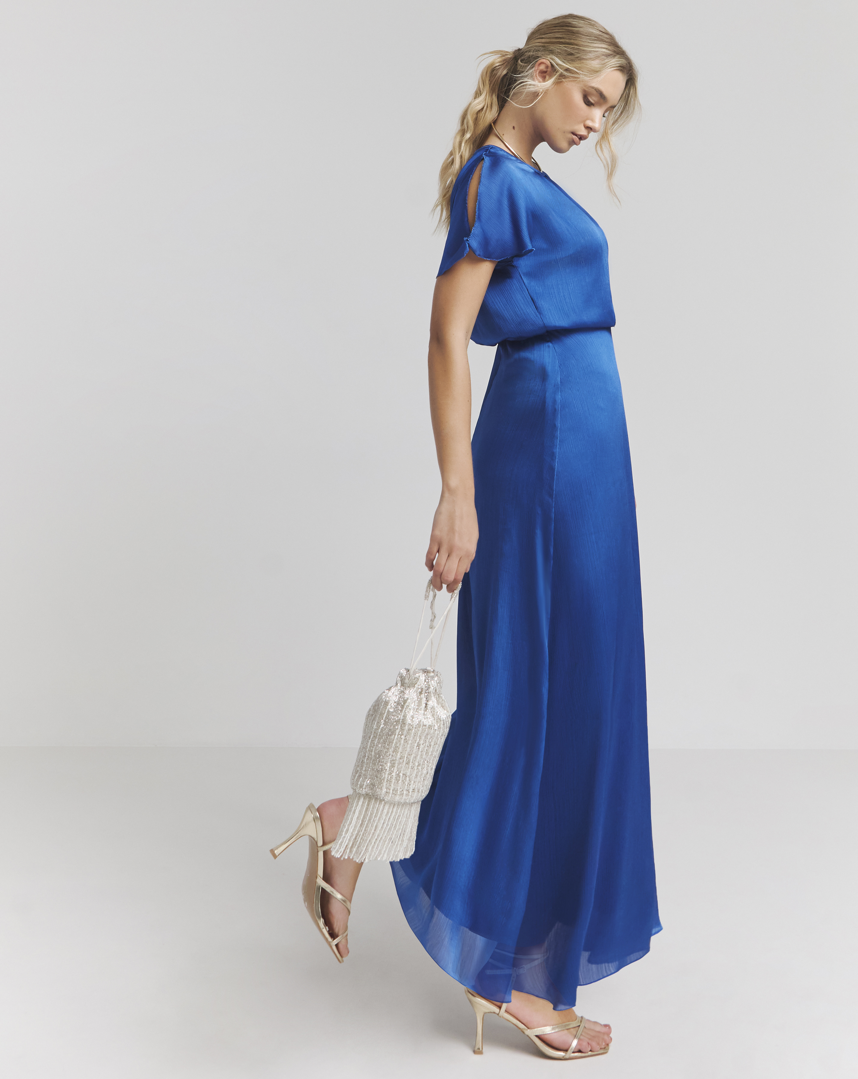 Joanna Hope Blouson Split Sleeve Dress