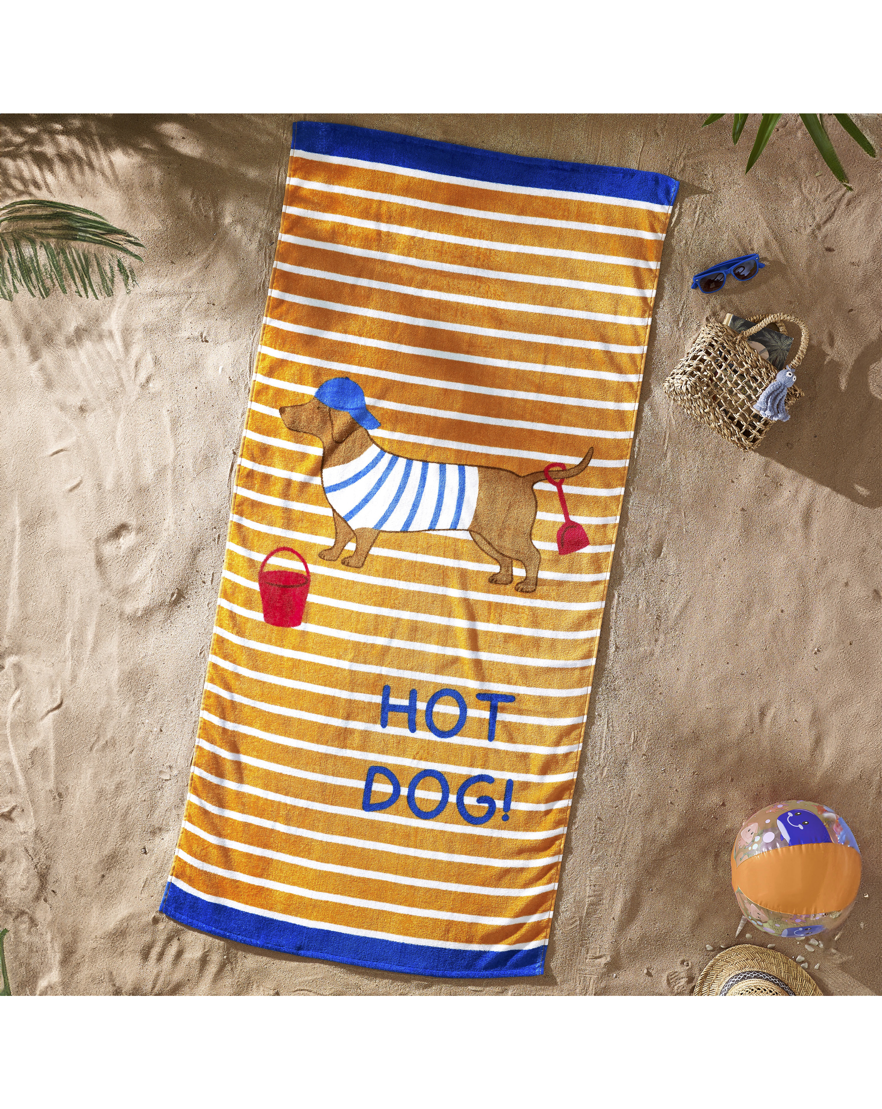 Catherine Lansfield Hot Dog Beach Towel