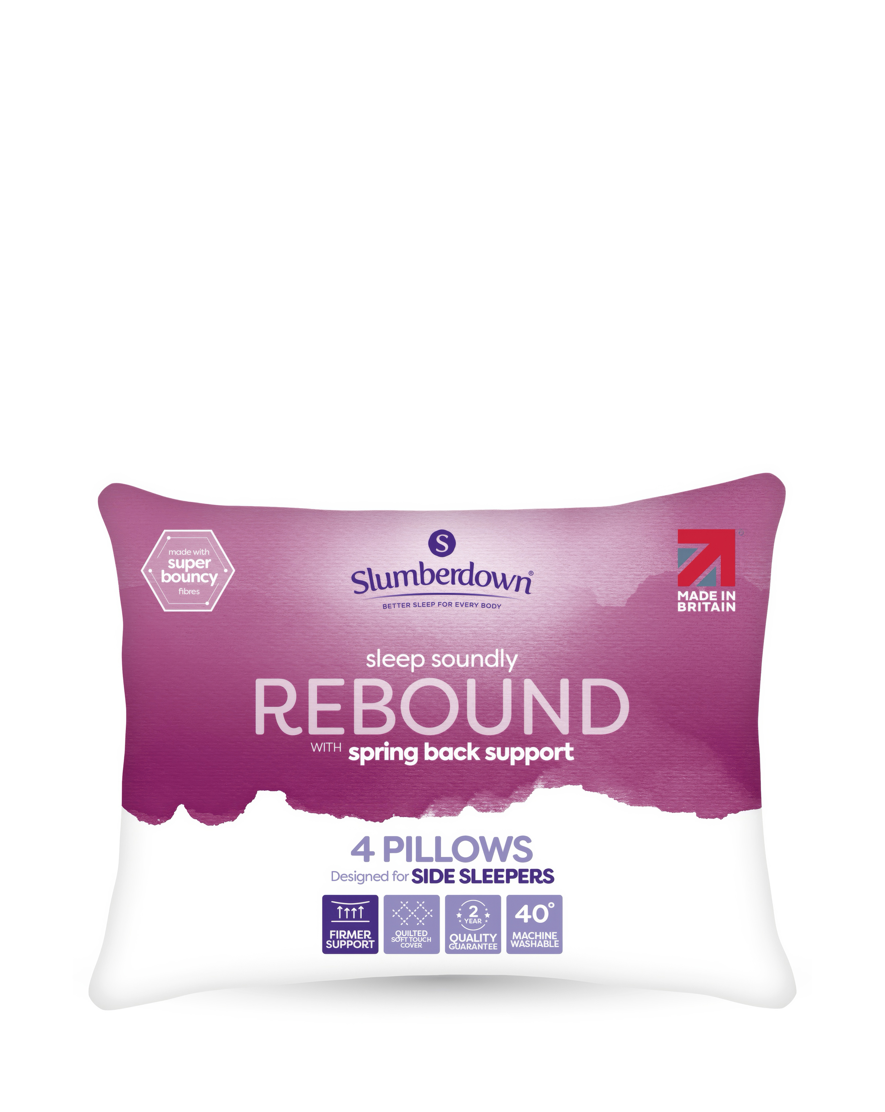 Slumberdown Rebound Firm Pillows 4 Pack