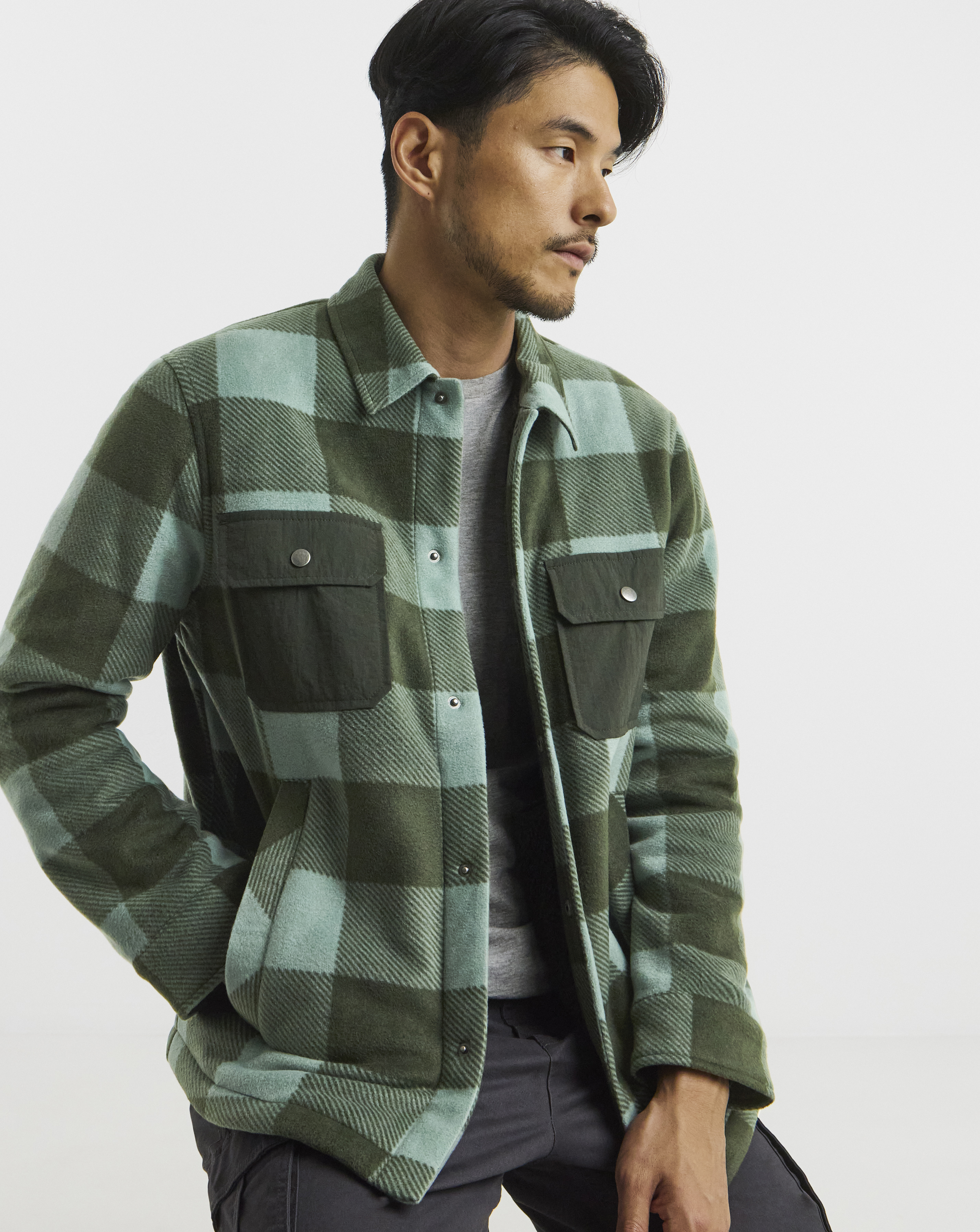 Snowdonia Fleece Borg Lined Check Shirt